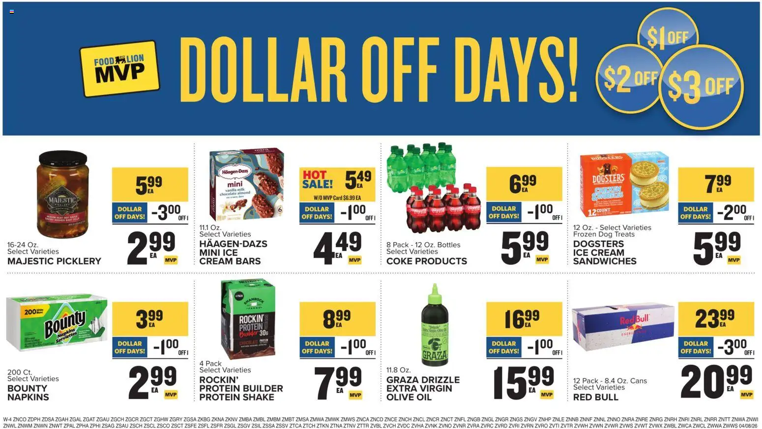 Food Lion Weekly Ad - valid from 08.04.2026 | Page: 12 | Products: Dog Treats, Chocolate, Cream, Ice cream