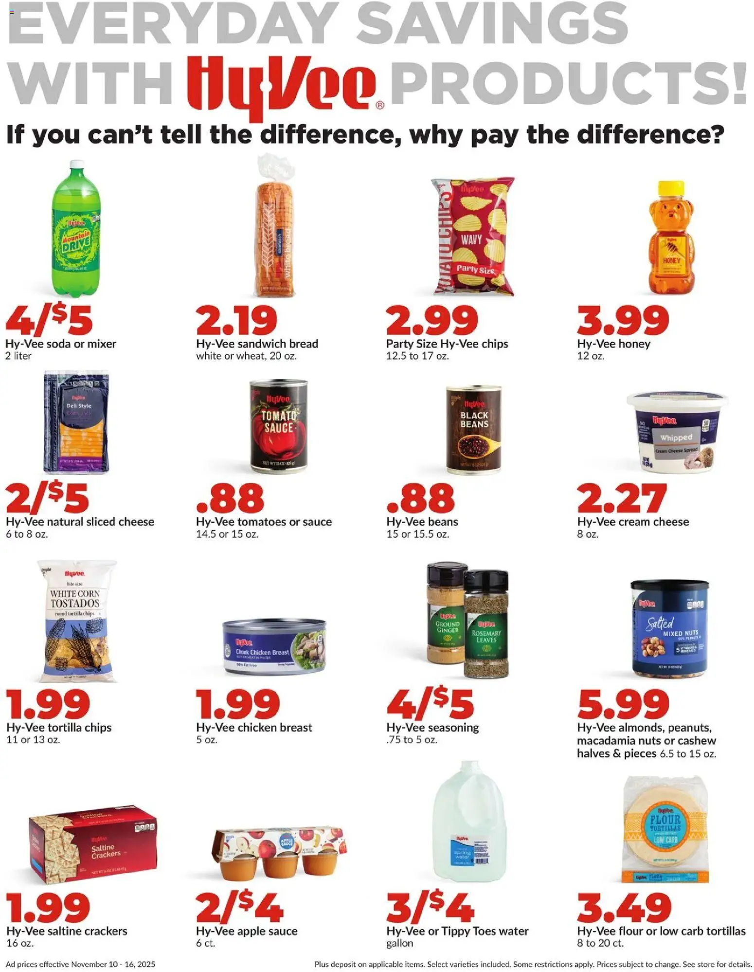 HyVee Weekly Ad - valid from 10.11.2025 | Page: 23 | Products: Ginger, Bread, Tomatoes, Chips
