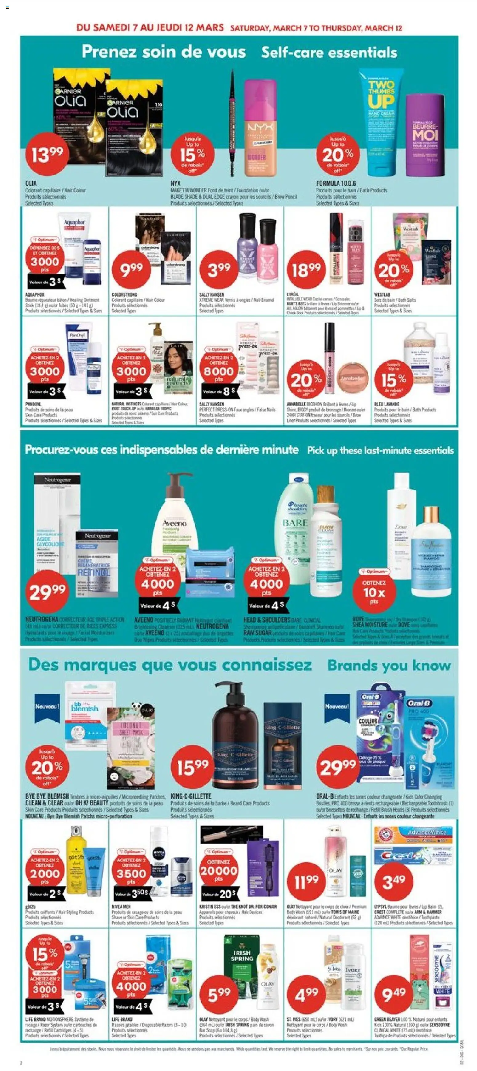 Pharmaprix flyer valid from 06.03.2026 | Page: 12 | Products: Mask, Soap, Deodorant, Bath