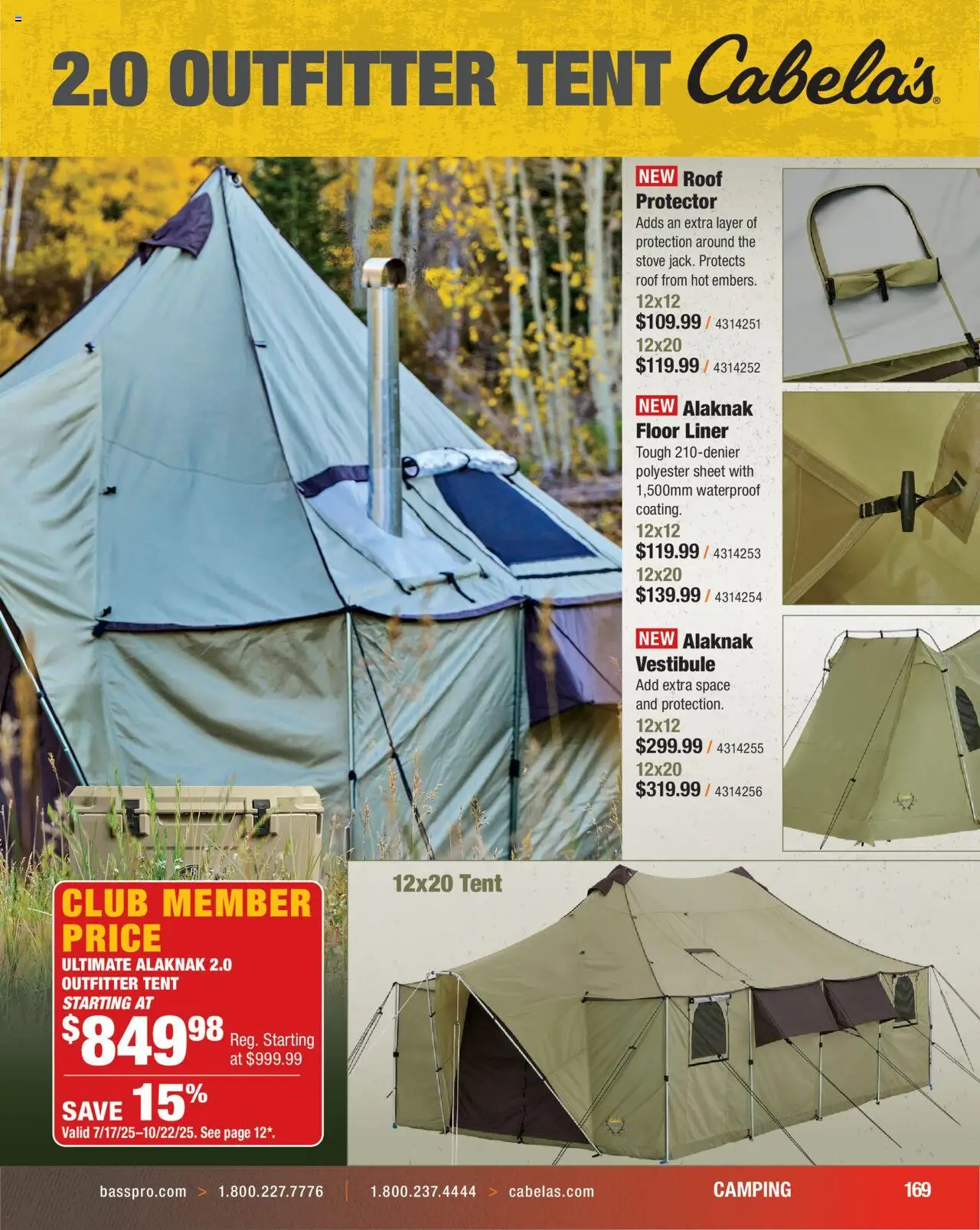 Cabela's Hunting Master 25 - valid from 11.08.2025 | Page: 169 | Products: Tent, Sheet, Stove