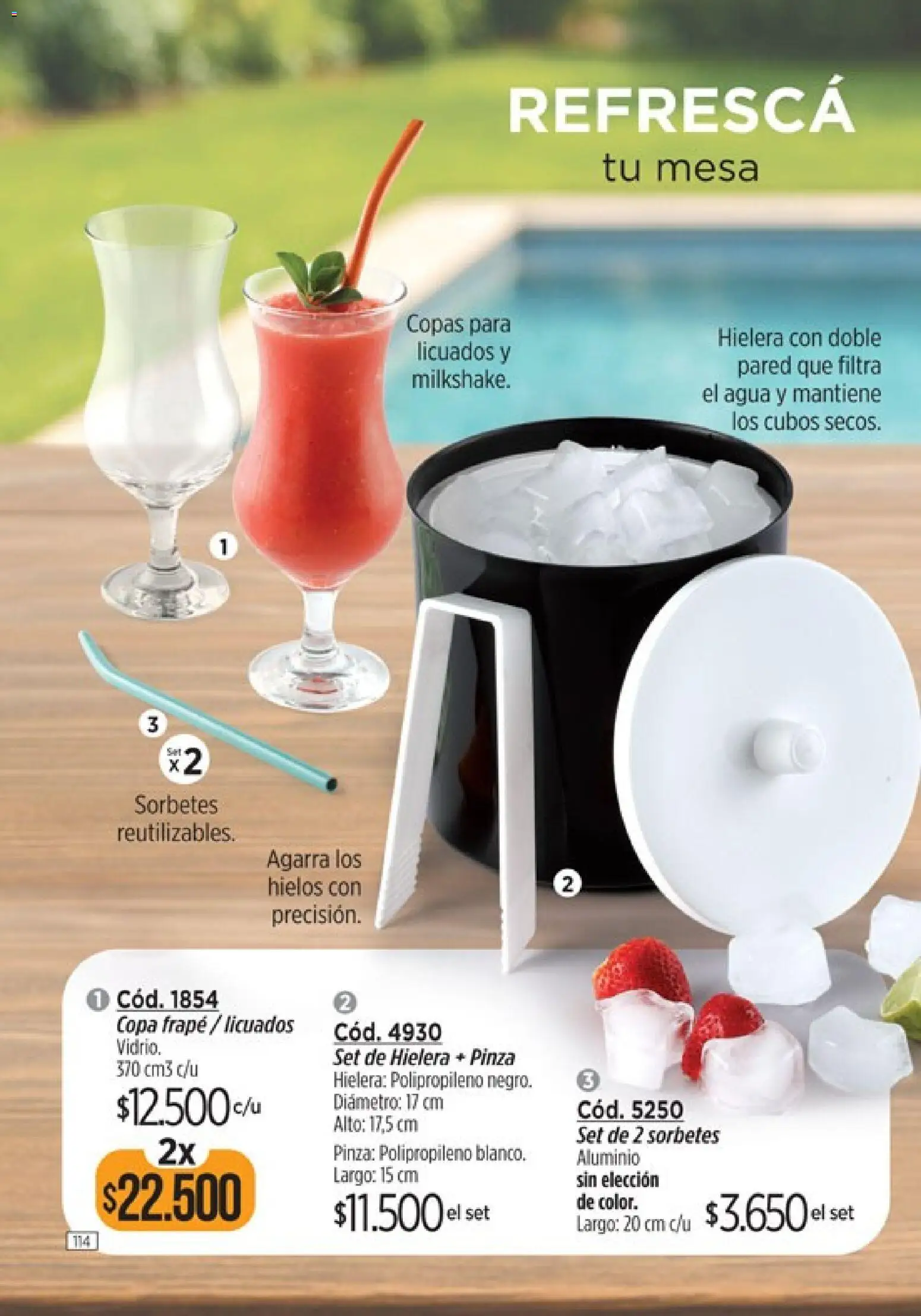 Catálogo Amodil Campaña 1/2026 │ válido desde el 01.01.2026 | Página: 114 | Productos: Mesa, Pinza, Agua