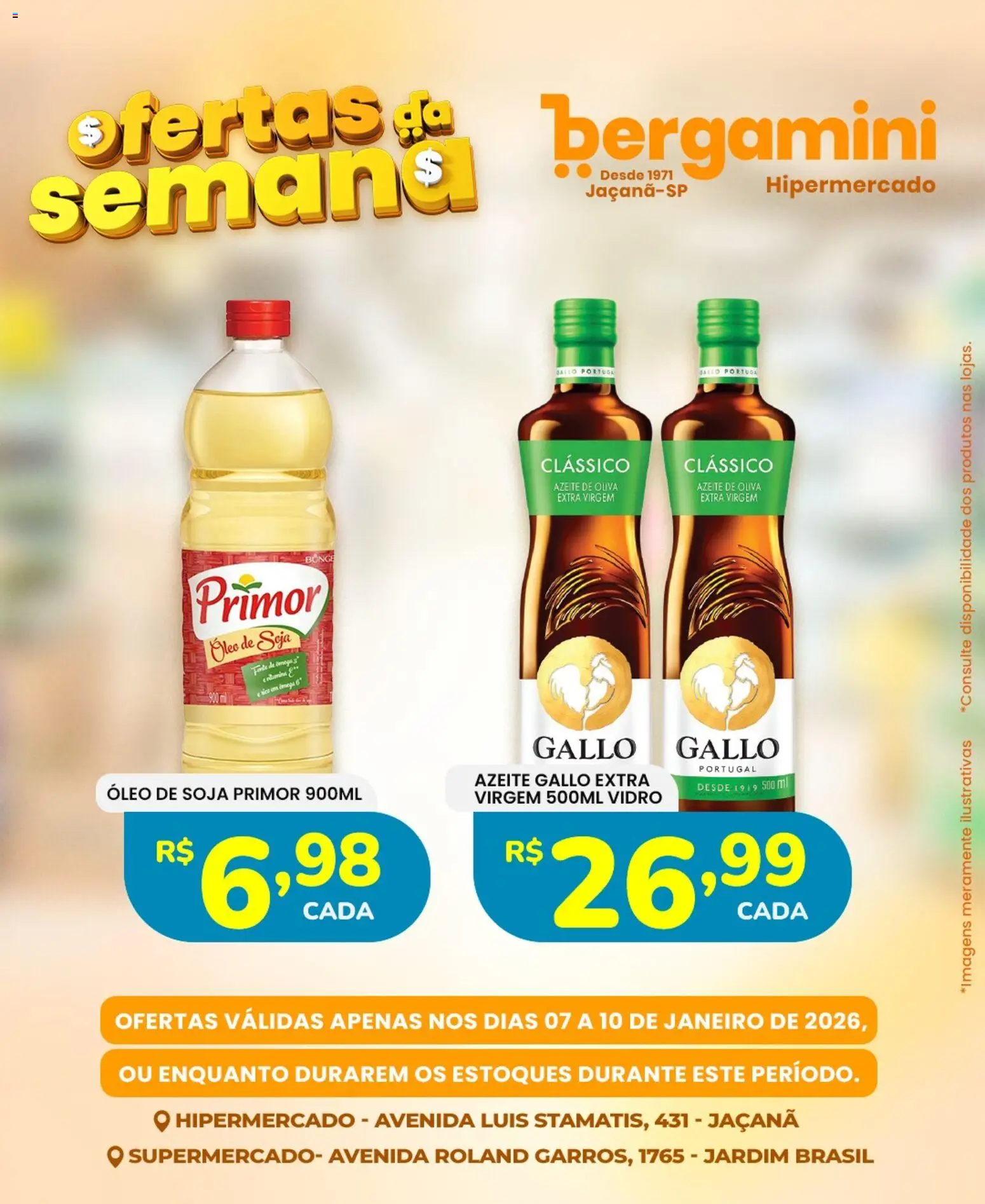 Supermercado Bergamini Folheto - válido de 07.01.2026 | Página: 7 | Produtos: Óleo, Azeite, Soja