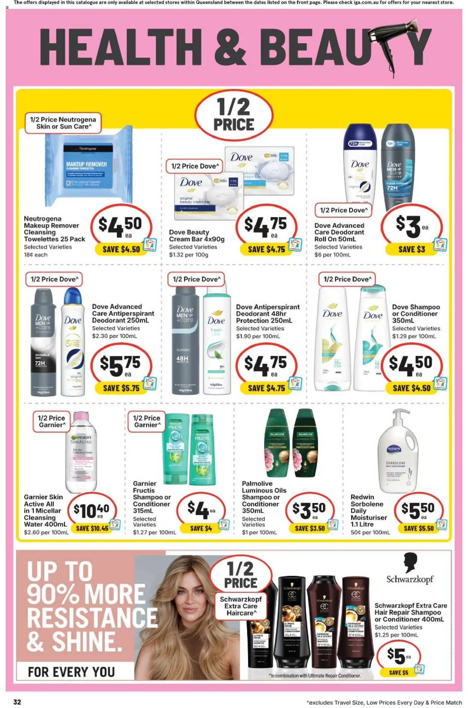 IGA catalogue - valid from 28.01.2026 | Page: 28 | Products: Shampoo, Moisturiser, Deodorant, Water