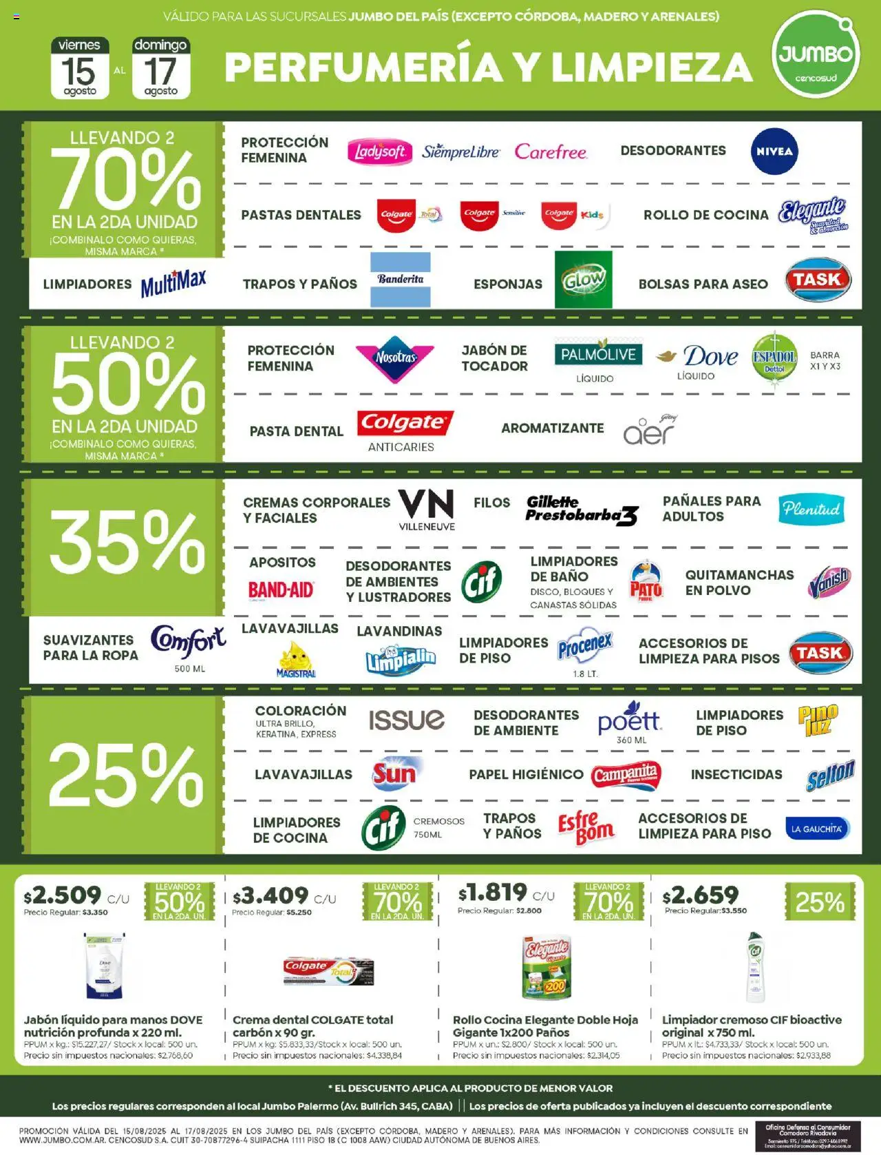 Jumbo ofertas │ válido desde el 15.08.2025 | Página: 6 | Productos: Baño, Polvo, Jabón líquido, Pasta
