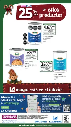 Vista previa La Anonima Marca Propia Fiestas válido desde el 18.12.2025 | Página: 23 | Productos: Sal, Garbanzos, Agua, Té