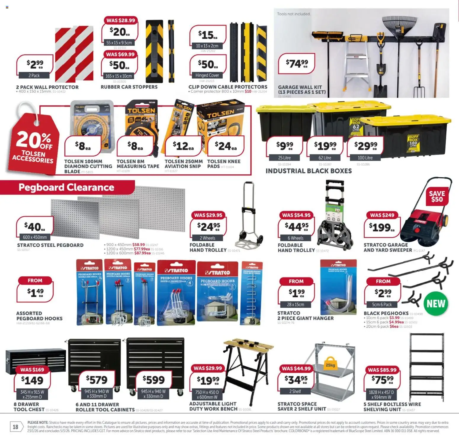 Stratco catalogue - valid from 23.01.2026 | Page: 18 | Products: Shelf, Diamond, Accessories, Bench