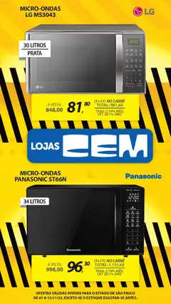 Lojas Cem - Ofertas atuais - Pré-Visualização do folheto da loja Lojas Cem, válido de 01.11.2025 | Página: 47 | Produtos: Microondas, Carne