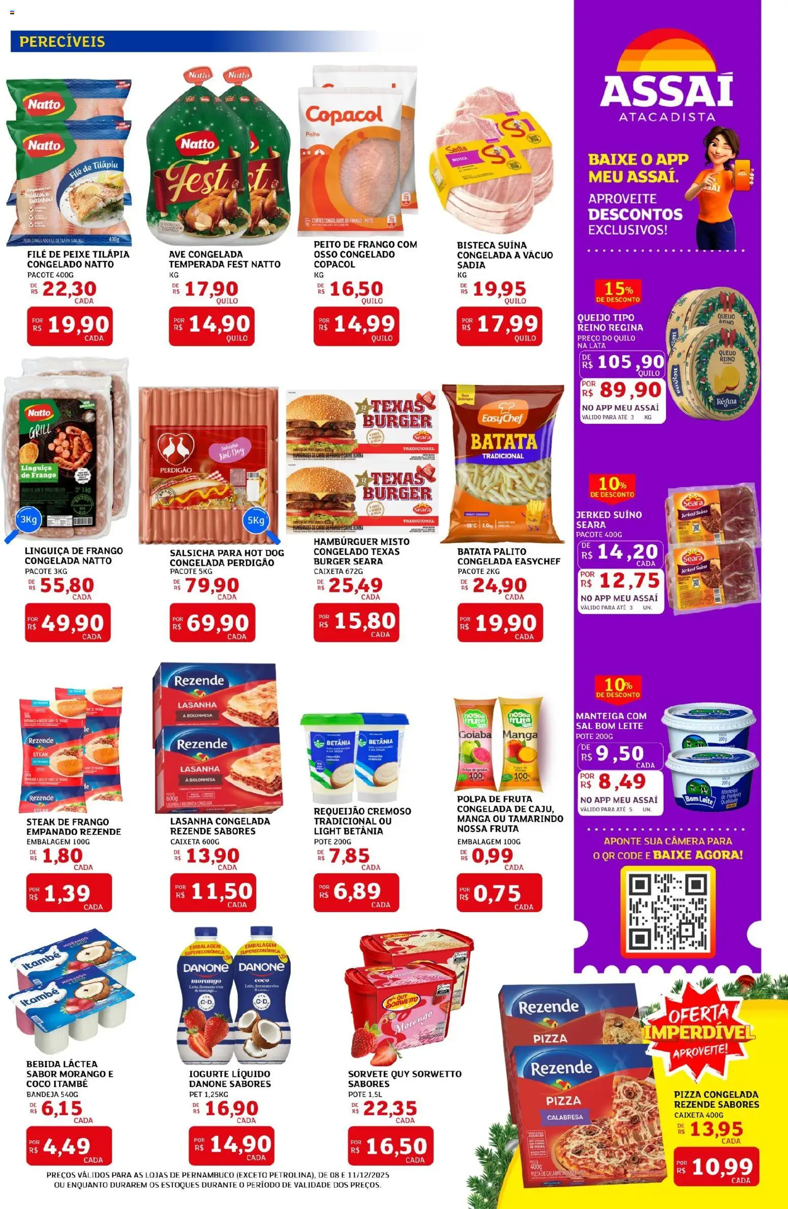 Assaí Atacadista Folheto - válido de 08.12.2025 | Página: 3 | Produtos: Queijo, Iogurte, Batata, Peito de frango