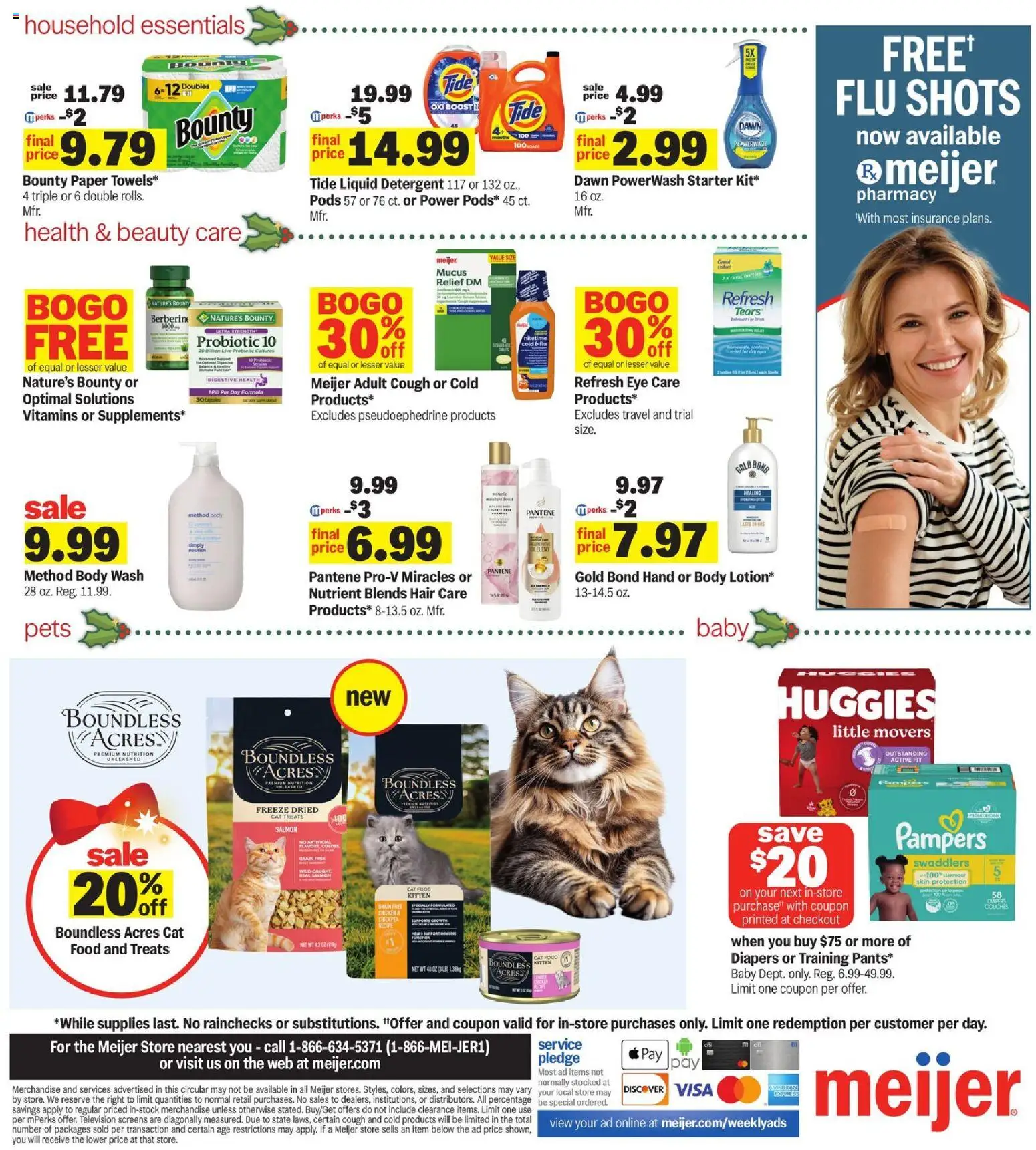 Meijer Weekly Ad - MI - valid from 05.11.2025 | Page: 4 | Products: Cat Food, Detergent, Starter, Television
