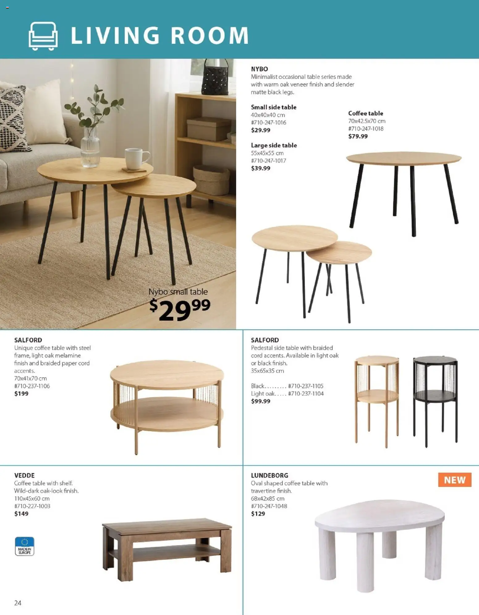 JYSK flyer valid from 01.01.2026 | Page: 24 | Products: Coffee table, Table, Coffee