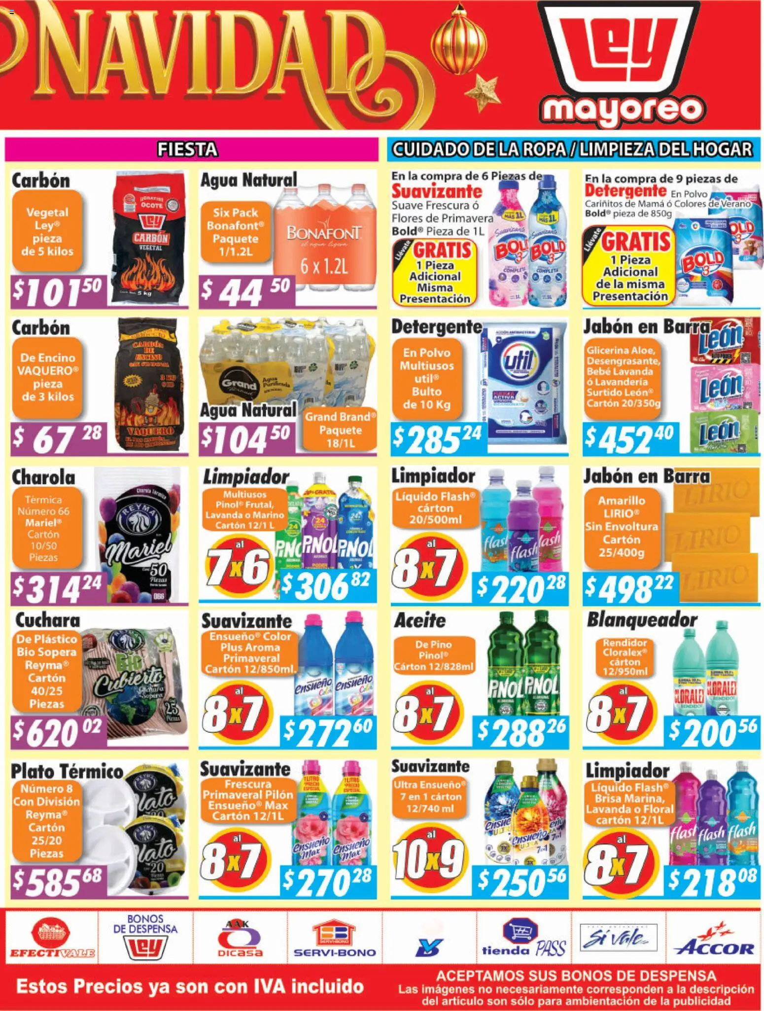 Nuevas ofertas de Casa Ley válidas en toda la República Mexicana desde el 15.12.2025. ¡Encuentra las mejores ofertas en Casa Ley folleto Sinaloa! | Página: 3 | Productos: Agua, Suavizante, Limpiador, Jabón