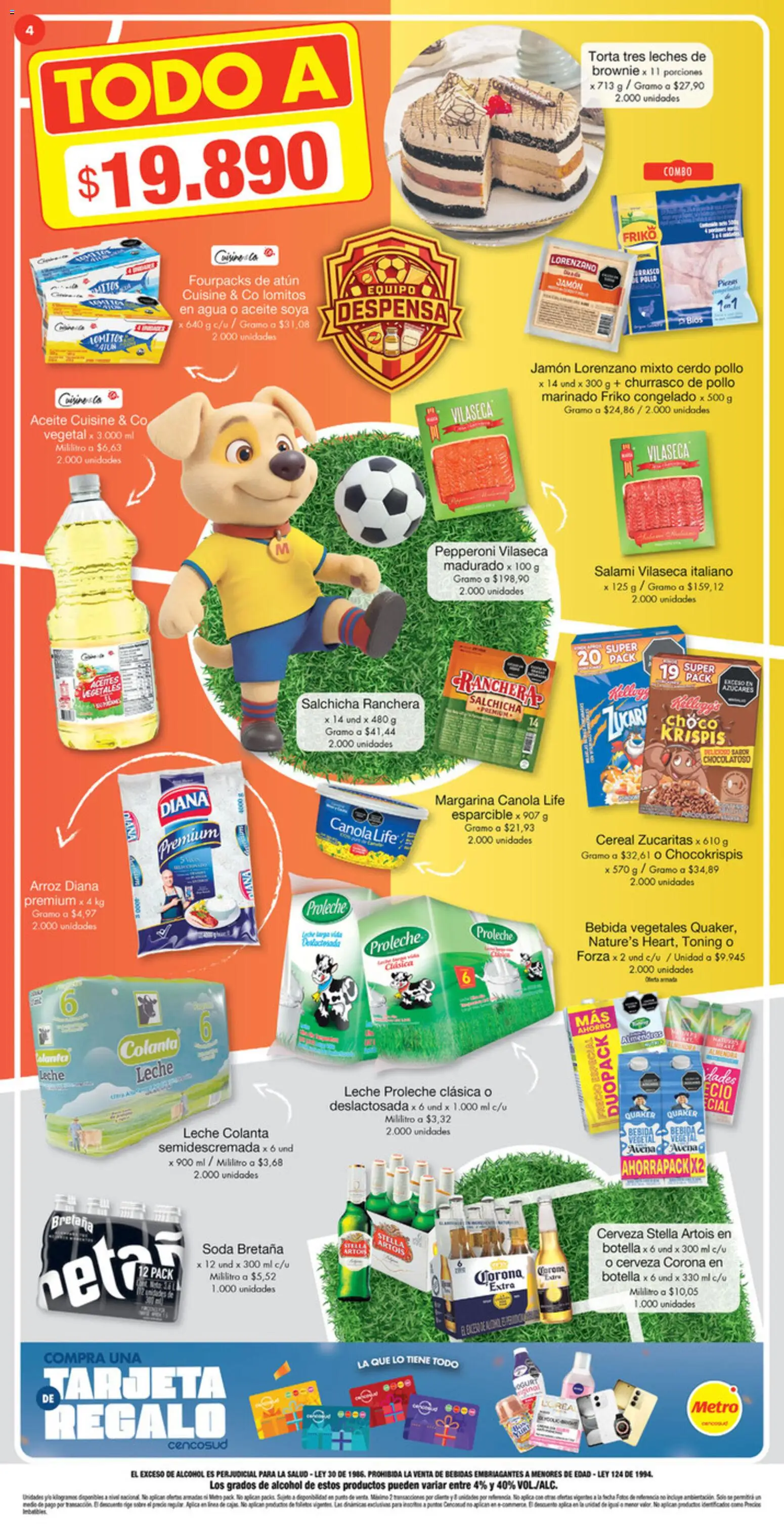 Metro revista - valida desde el 23.04.2026 | Página: 4 | Productos: Cerdo, Agua, Avena, Aceite