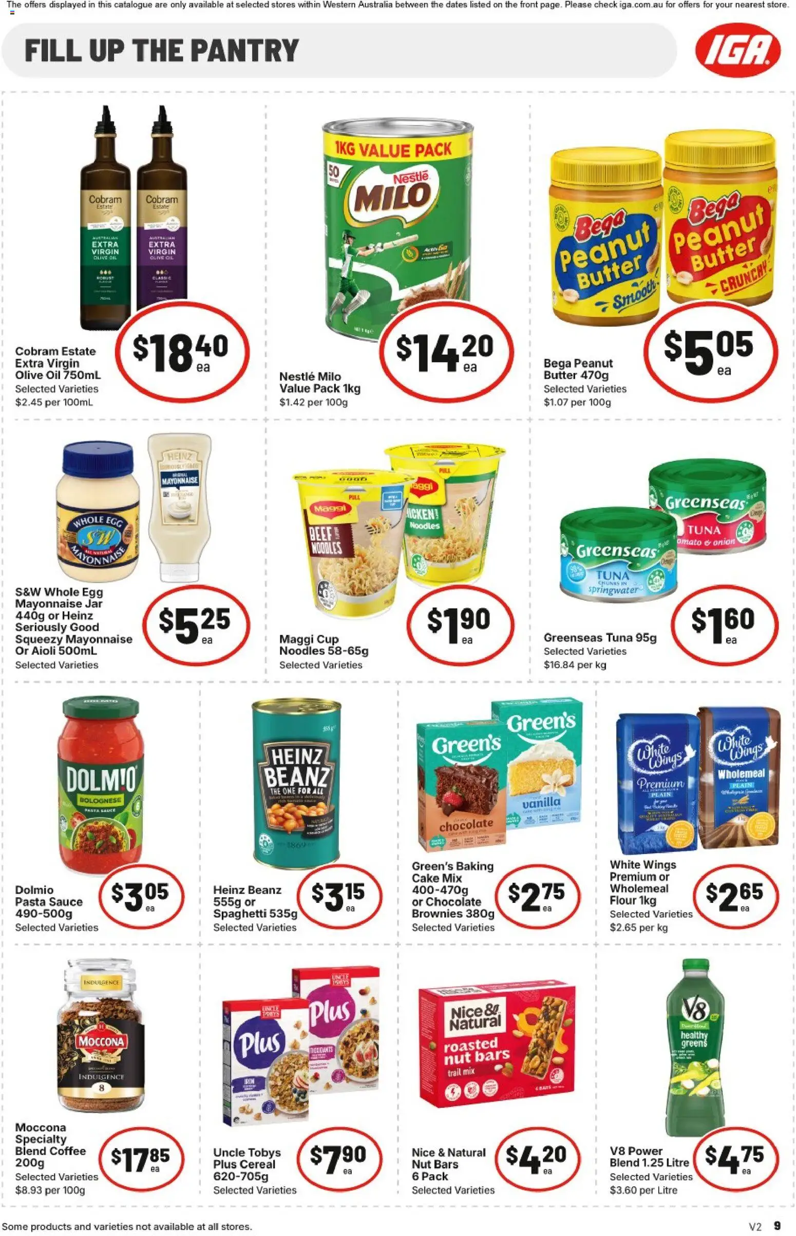 IGA catalogue - valid from 24.12.2025 | Page: 9 | Products: Chocolate, Olive oil, Greens, Moccona