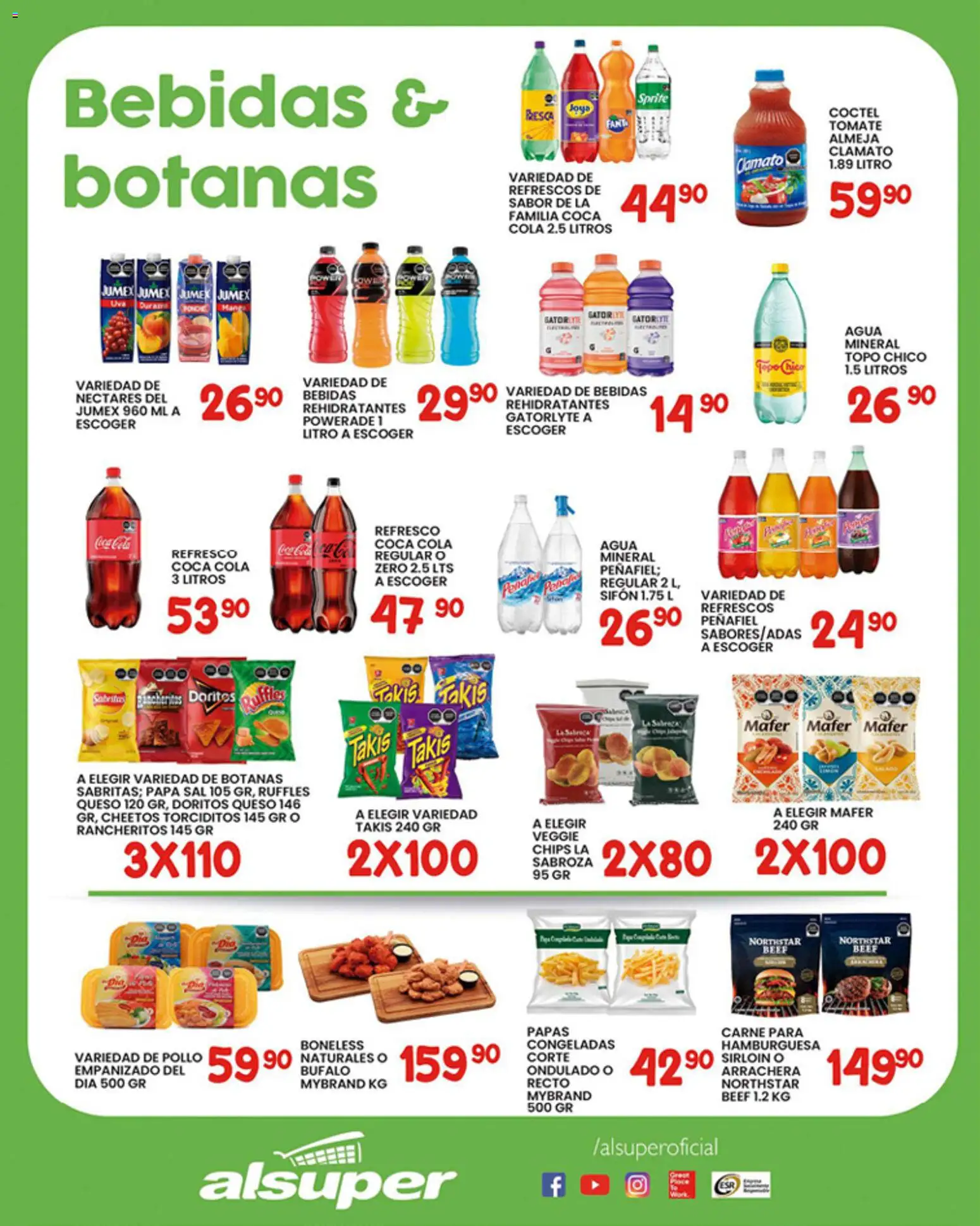 Nuevas ofertas de Alsuper válidas en toda la República Mexicana desde el 16.01.2026. ¡Encuentra las mejores ofertas en Alsuper folleto Chihuahua Estado! | Página: 3 | Productos: Refresco, Sal, Tomate, Queso