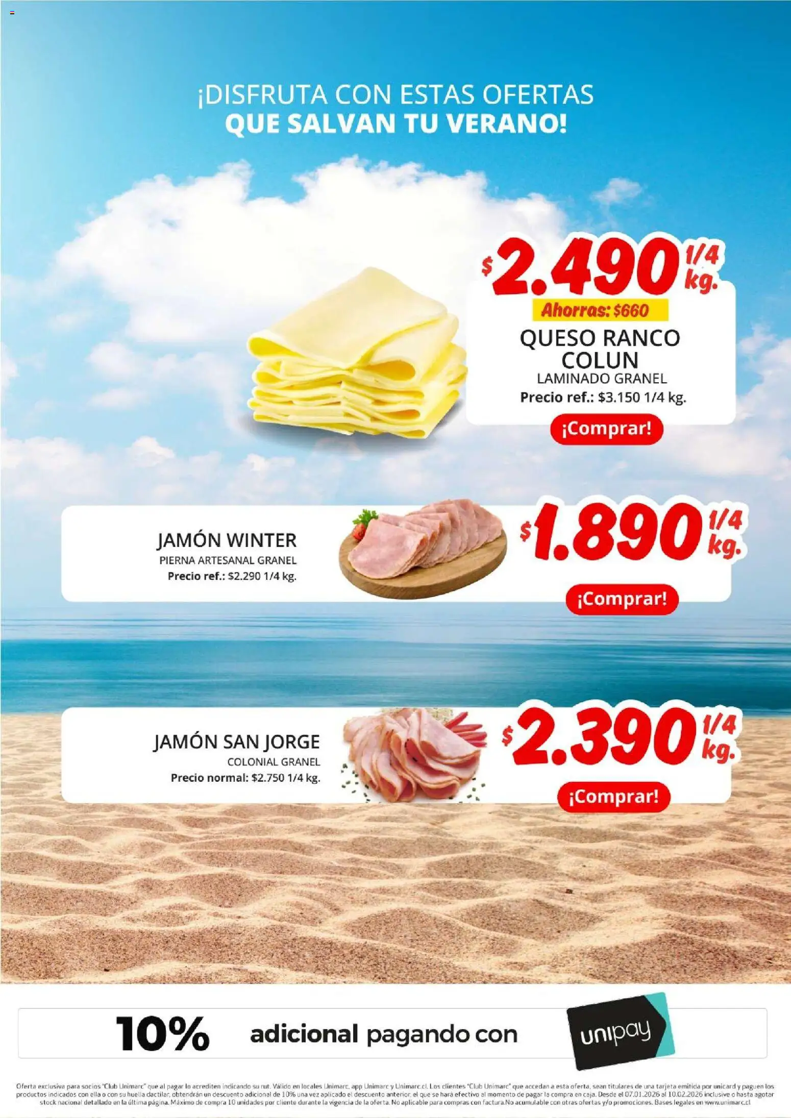 Black Friday Unimarc │ válido desde el 08.01.2026 | Página: 5 | Productos: Queso, Jamón