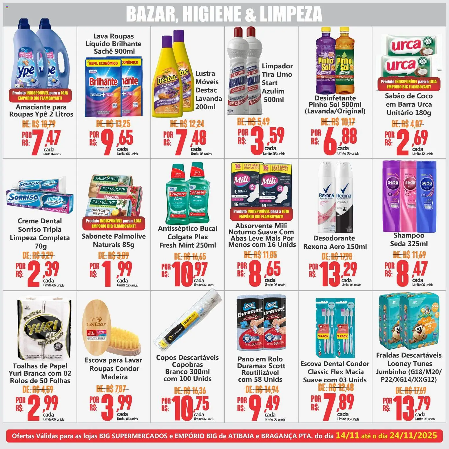 Big Supermercados Folheto - válido de 14.11.2025 | Página: 5 | Produtos: Azulim, Perfume, Copos descartáveis, Amaciante