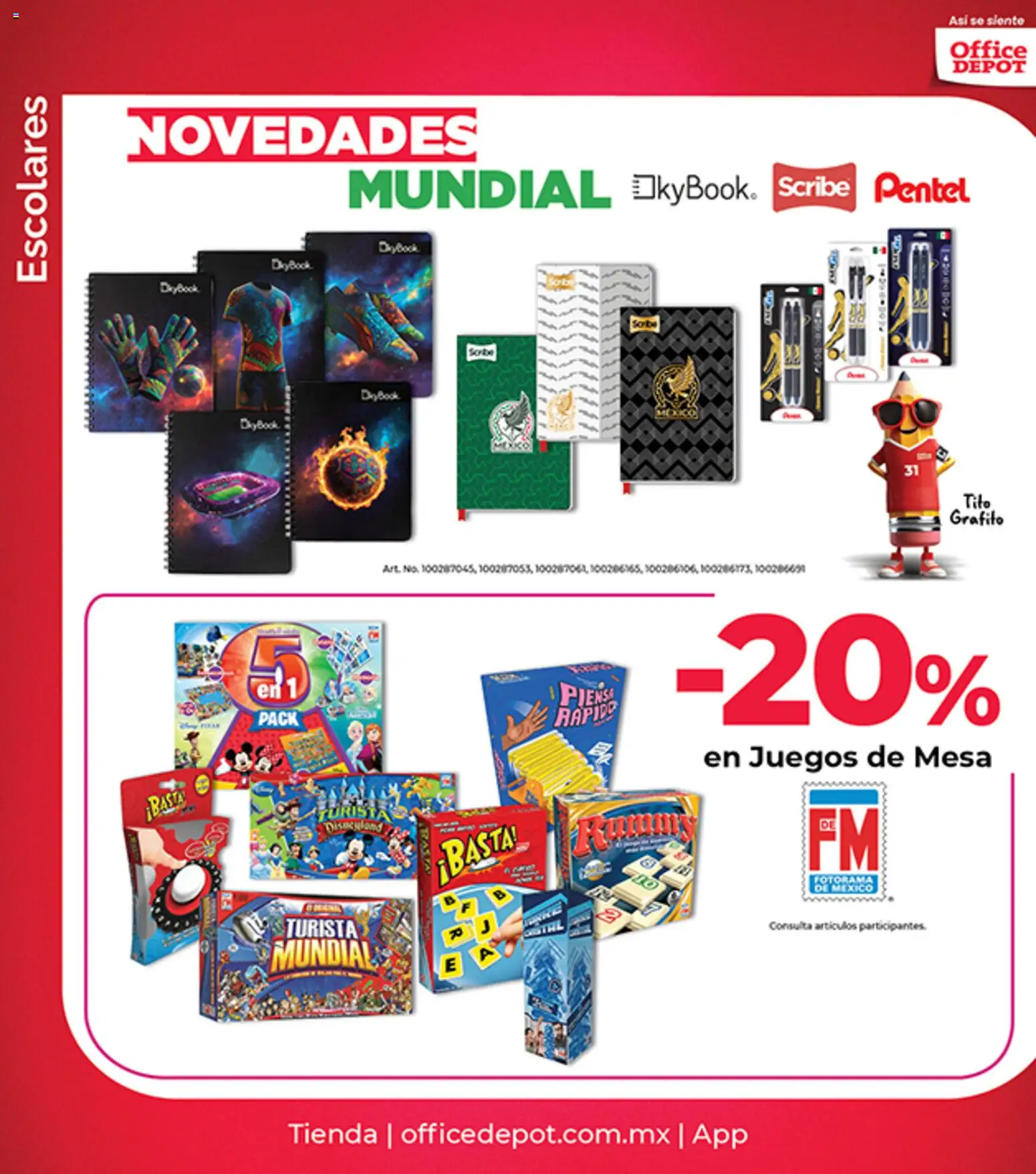 Nuevas ofertas de Office Depot válidas en toda la República Mexicana desde el 01.04.2026. ¡Encuentra las mejores ofertas en Office Depot catálogo! | Página: 2