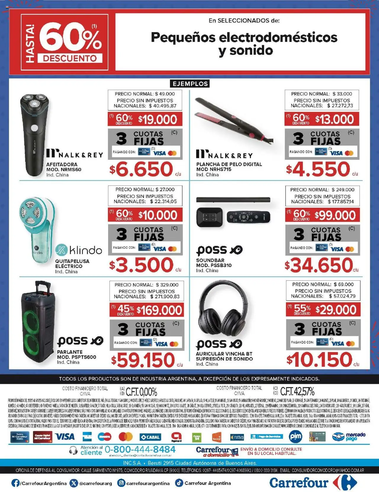 Carrefour ofertas │ válido desde el 01.10.2025 | Página: 30 | Productos: Vincha, Plancha de pelo, Afeitadora, Plancha