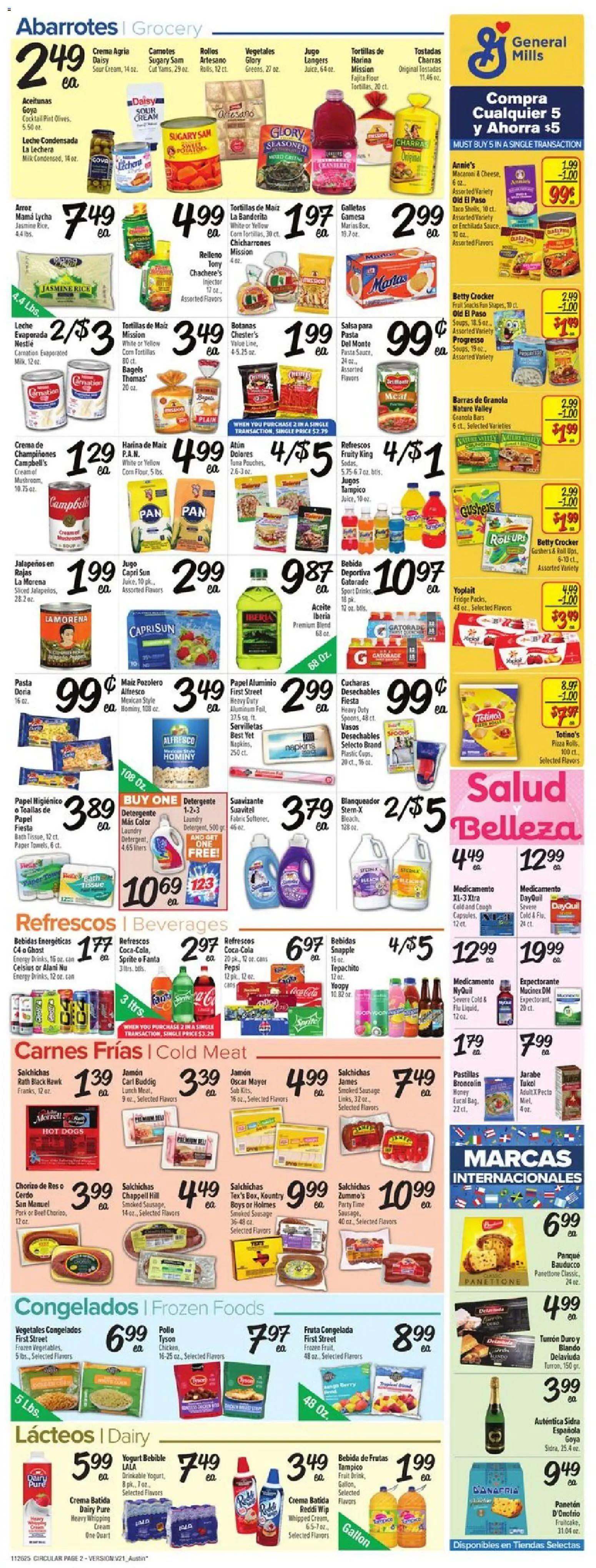 Fiesta Mart Weekly Ad - valid from 26.11.2025 | Page: 2 | Products: Yogurt, Cream, Sausage, Hot Dogs