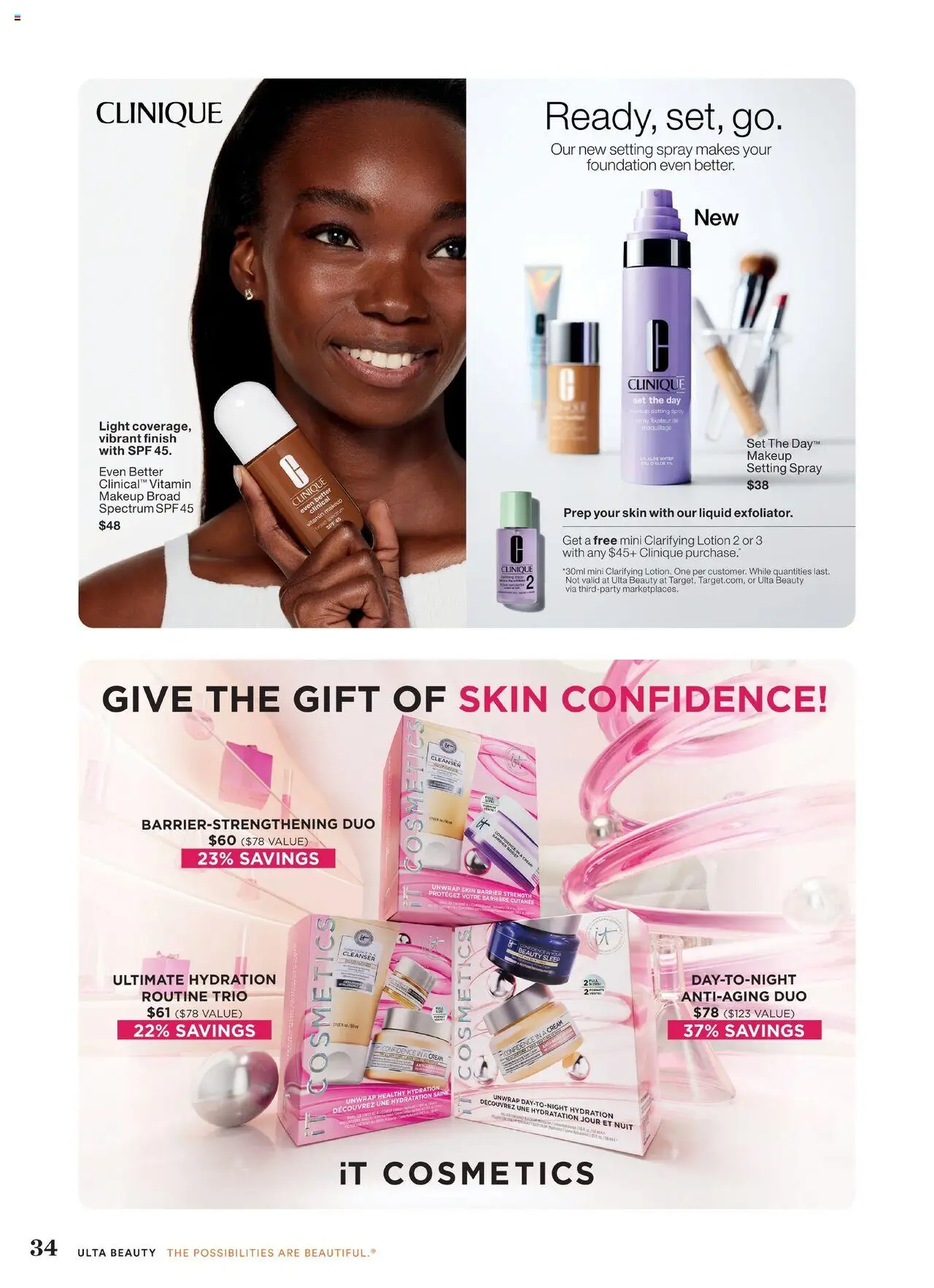 Ulta Beauty Weekly Ad - valid from 05.10.2025 | Page: 34 | Products: Vitamin, Foundation, Setting Spray, Cream