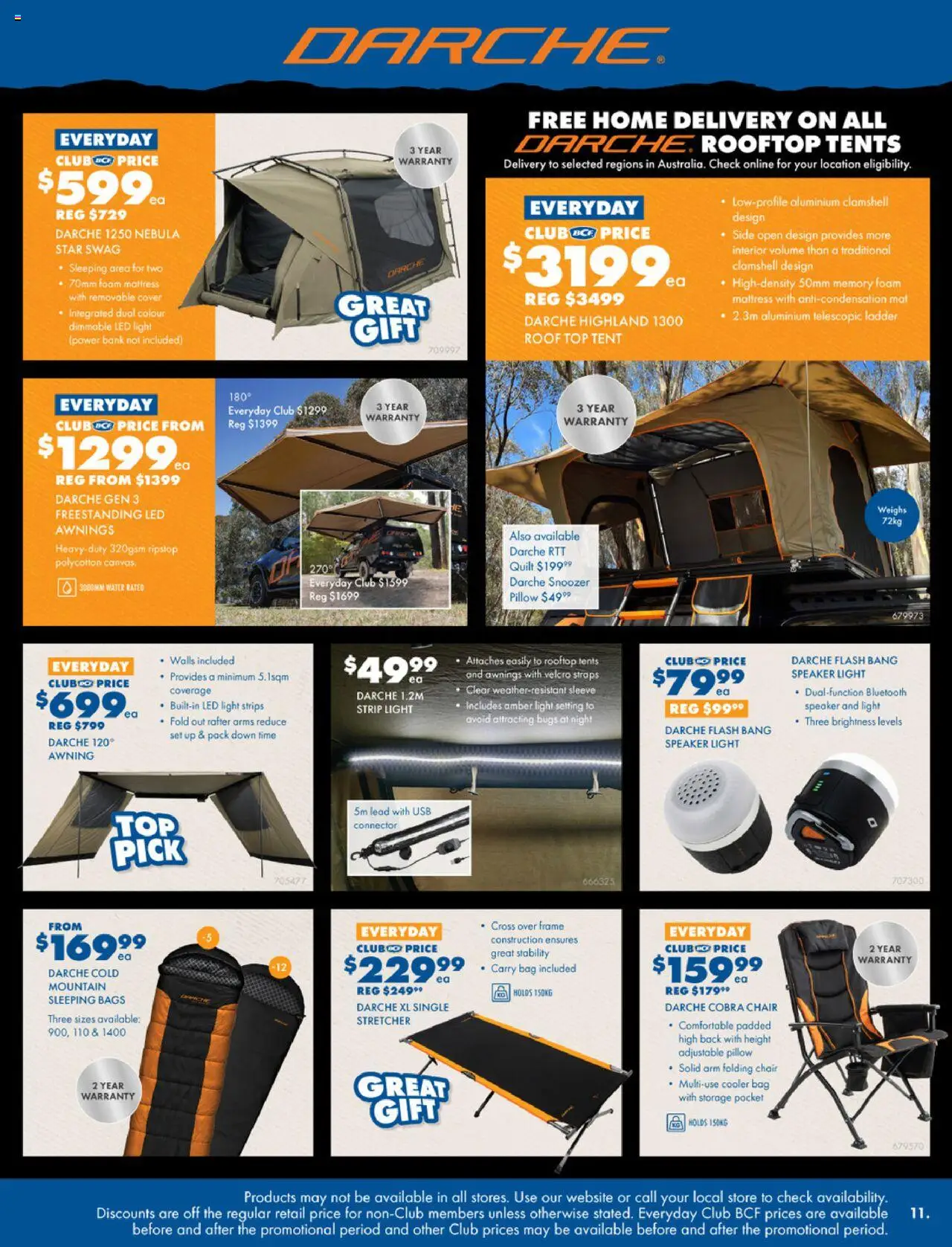 BCF catalogue - valid from 18.08.2025 | Page: 11 | Products: Chair, Light, Water, Bag