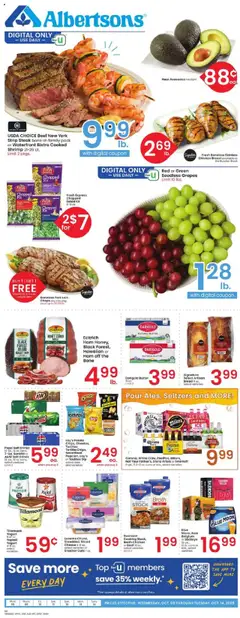 Preview of Albertsons weekly ads valid from 08.10.2025
