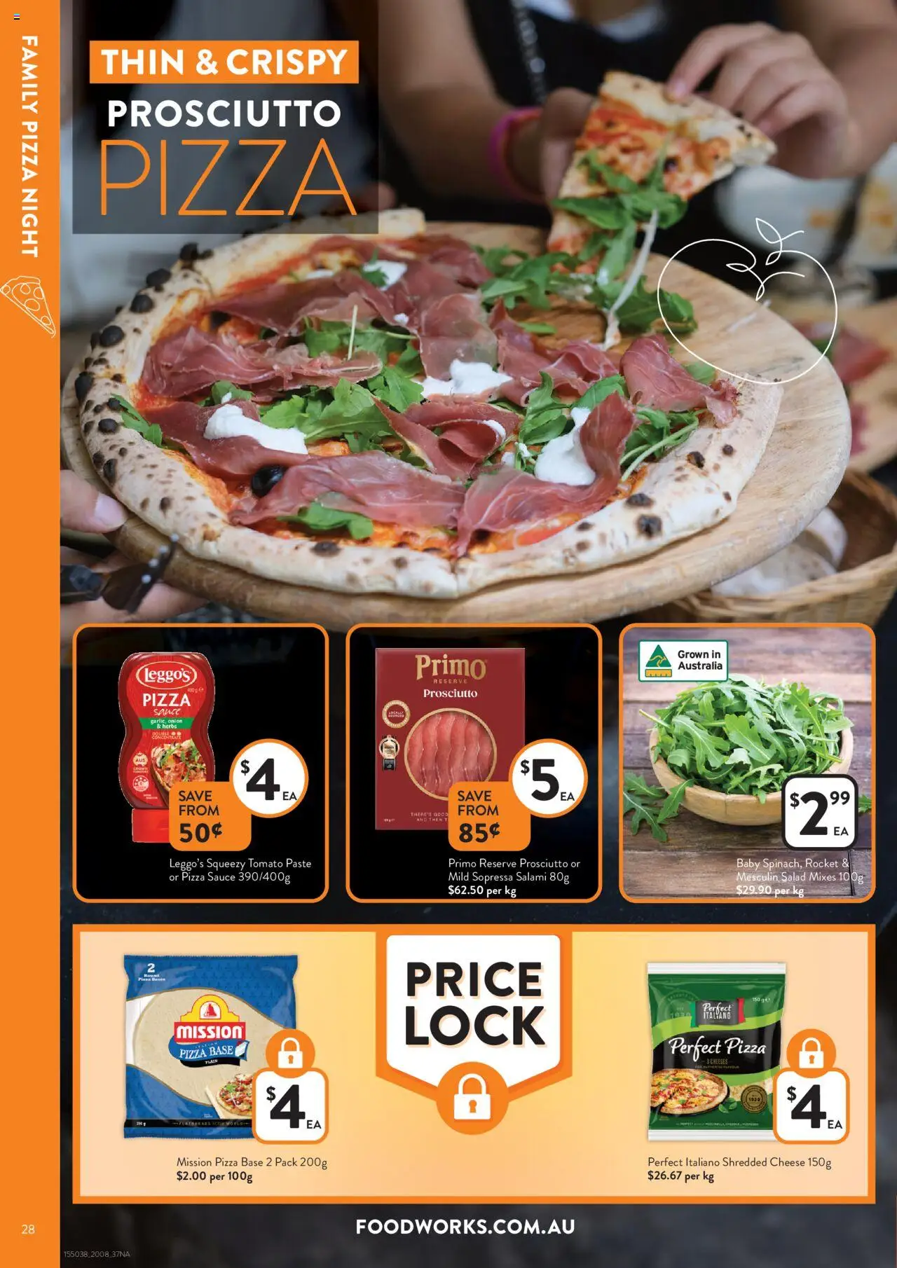 Foodworks catalogue - valid from 20.08.2025 | Page: 28 | Products: Pizza, Salad, Rocket, Sauce