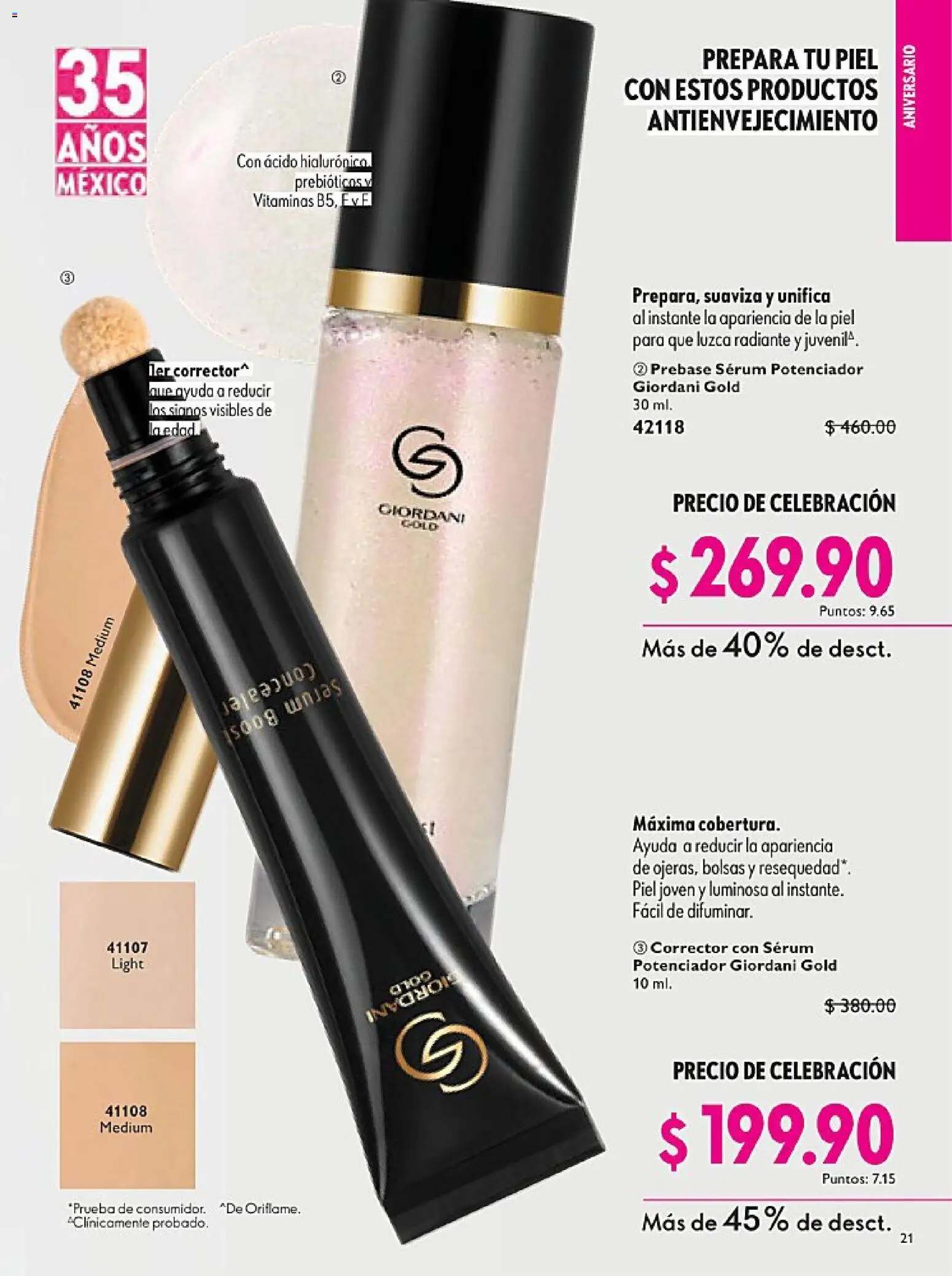 Nuevas ofertas de Oriflame válidas en toda la República Mexicana desde el 14.02.2026. ¡Encuentra las mejores ofertas en Oriflame campaña 3 2026! | Página: 21 | Productos: Serum, Vitaminas, Radiante, Corrector