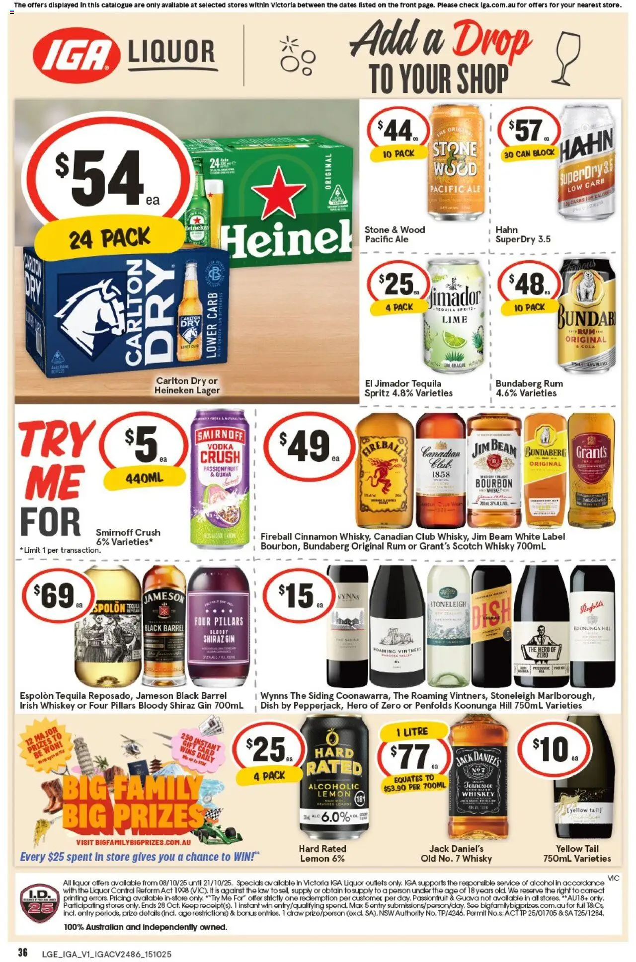 IGA catalogue - valid from 15.10.2025 | Page: 5 | Products: Passionfruit, Vodka, Wood, Lime