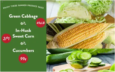 Fresh Thyme Weekly Ad - valid from 16.07.2025 | Page: 6 | Products: Corn, Cucumbers, Cabbage