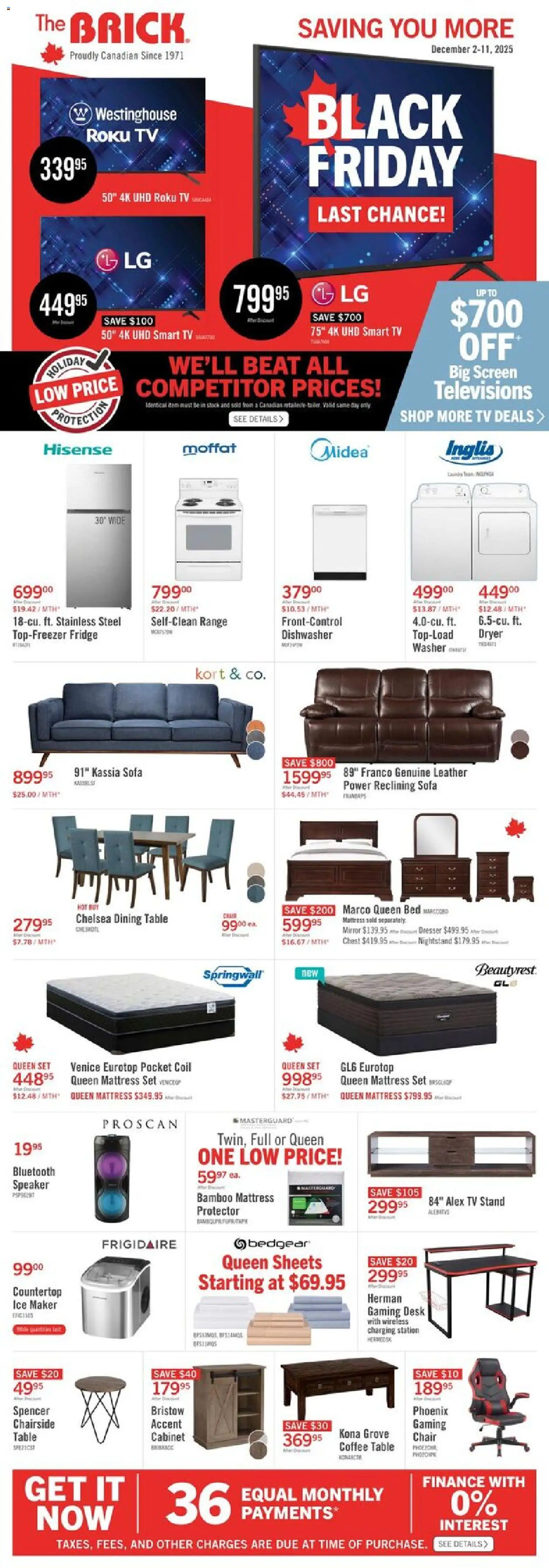 The Brick flyer valid from 02.12.2025 | Page: 1 | Products: Sofa, Coffee table, Cabinet, Mirror