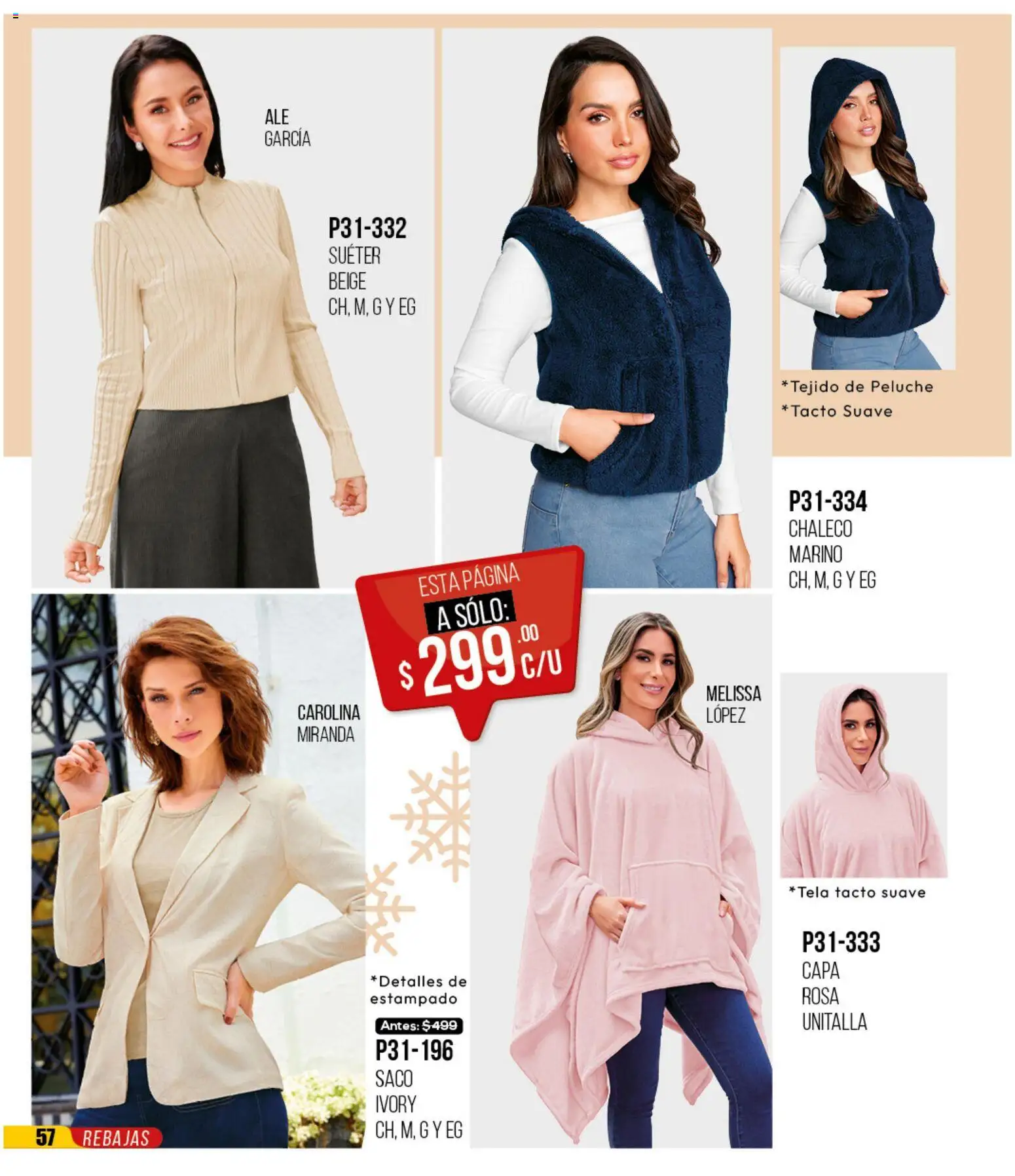 Nuevas ofertas de Cklass válidas en toda la República Mexicana desde el 30.11.2025. ¡Encuentra las mejores ofertas en Cklass catálogo Rebajas Navideñas Calzado! | Página: 489 | Productos: Suéter, Chaleco