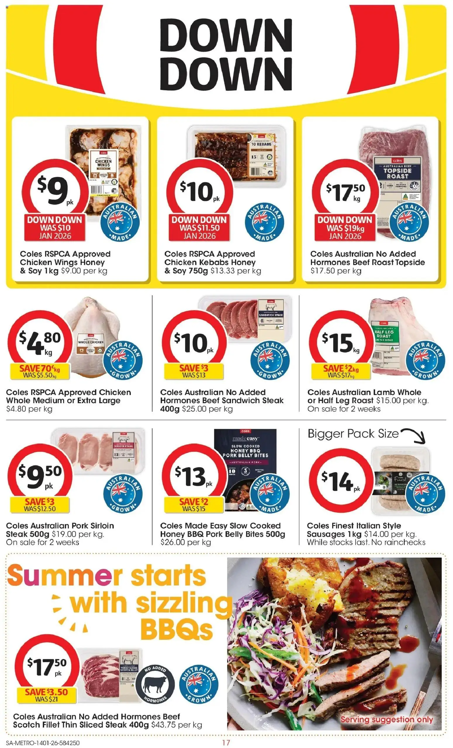 Coles catalogue - valid from 14.01.2026 | Page: 17 | Products: Pork, Lamb, Beef, Scotch