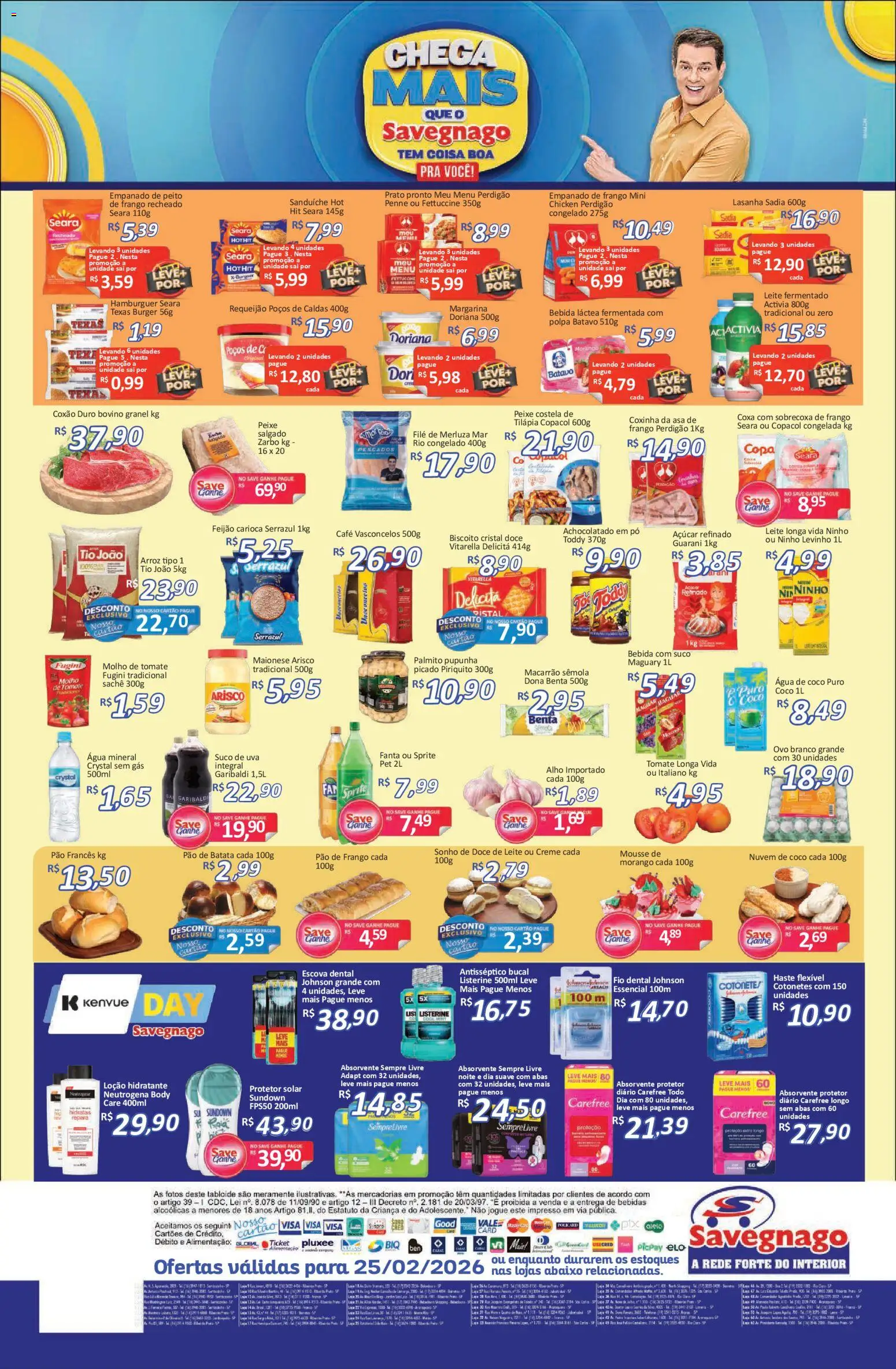 Savegnago Folheto - válido de 25.02.2026 | Página: 2 | Produtos: Molho de tomate, Leite, Requeijão, Doce de leite