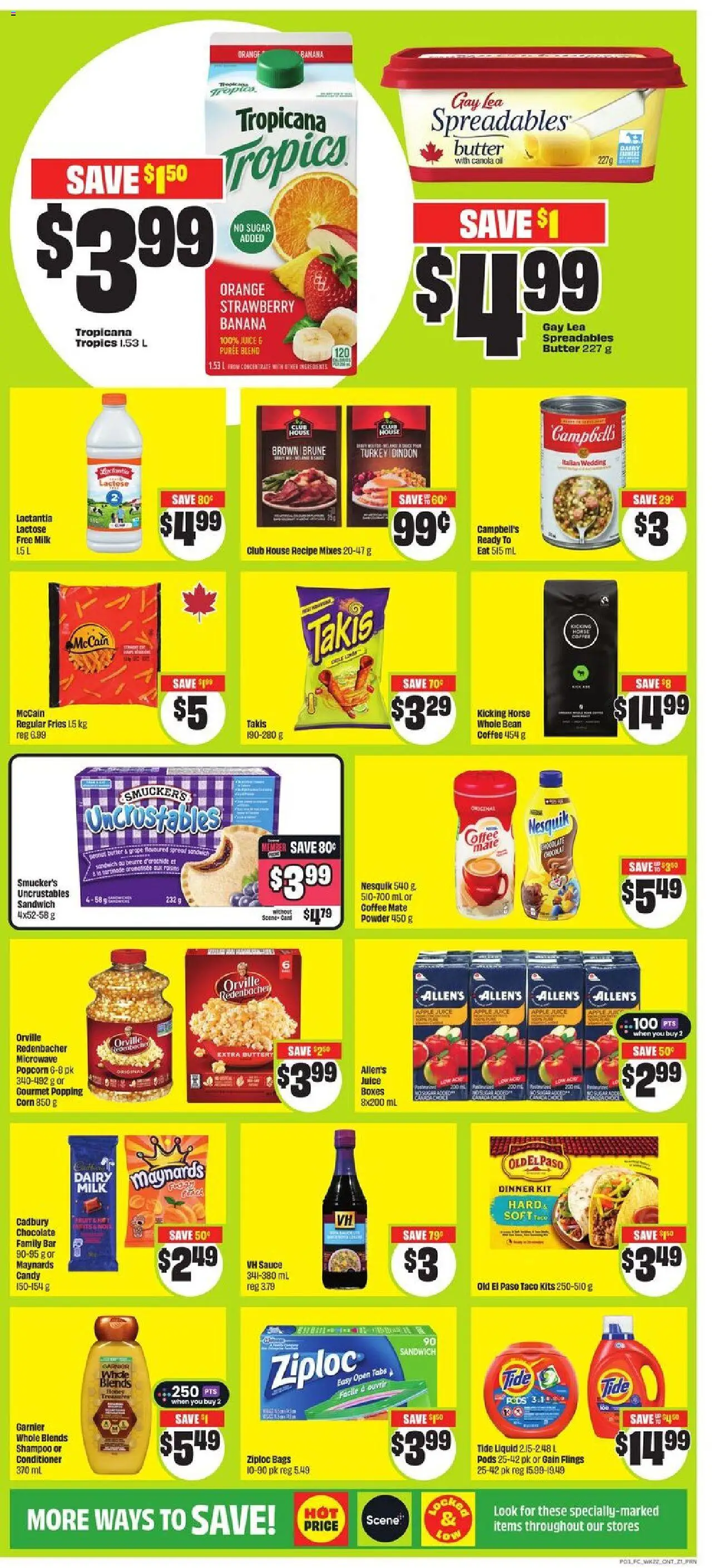 FreshCo flyer valid from 25.09.2025 | Page: 4 | Products: Powder, Shampoo, Butter, Juice