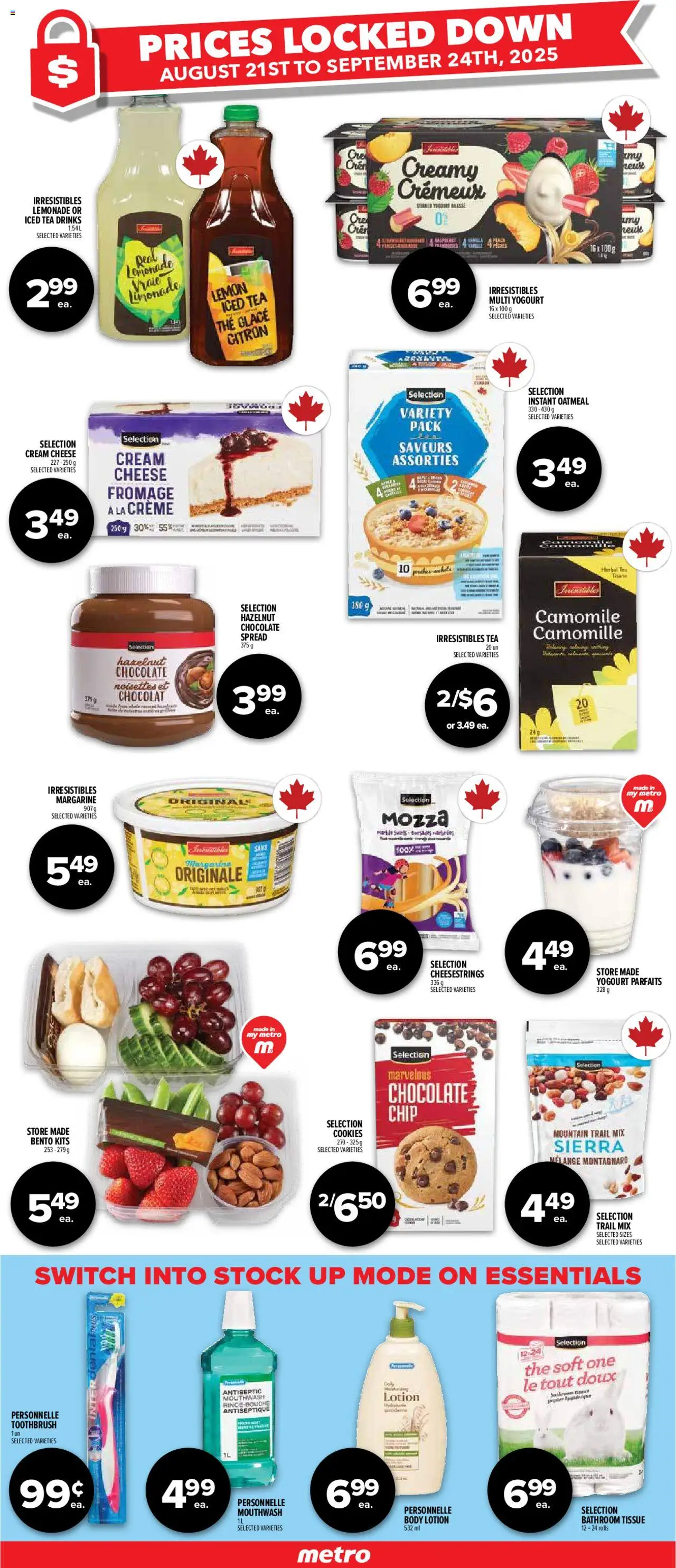 Metro flyer valid from 21.08.2025 | Page: 2 | Products: Tea, Cookies, Mouthwash, Chocolate