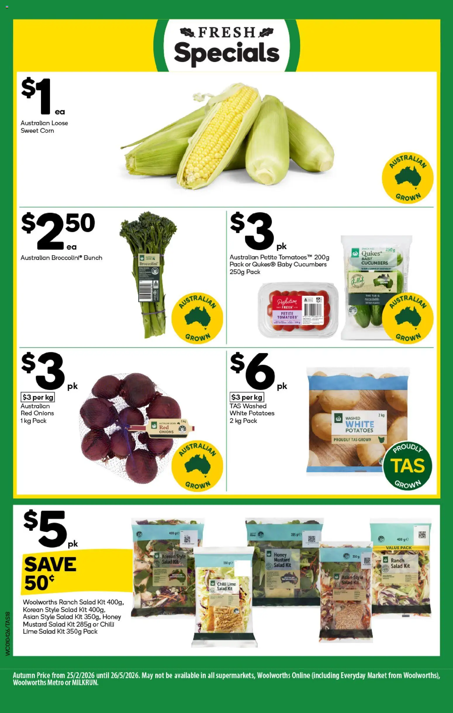 Woolworths catalogue - valid from 01.04.2026 | Page: 18 | Products: Honey, Cucumbers, Potatoes, Chilli
