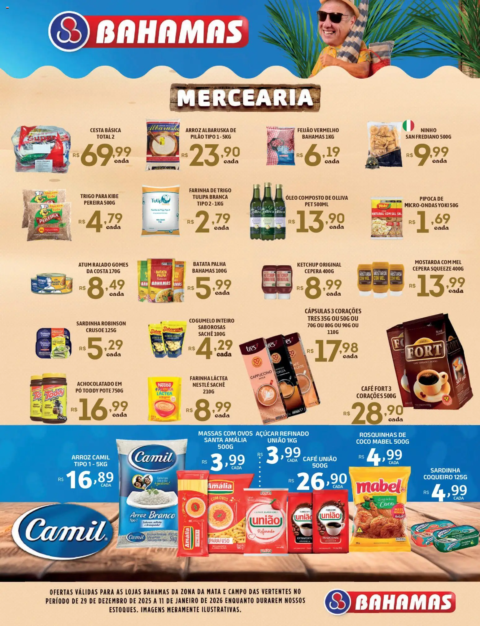 Bahamas Supermercados Folheto - válido de 29.12.2025 | Página: 3 | Produtos: Cesta, Açúcar, Batata, Pipoca