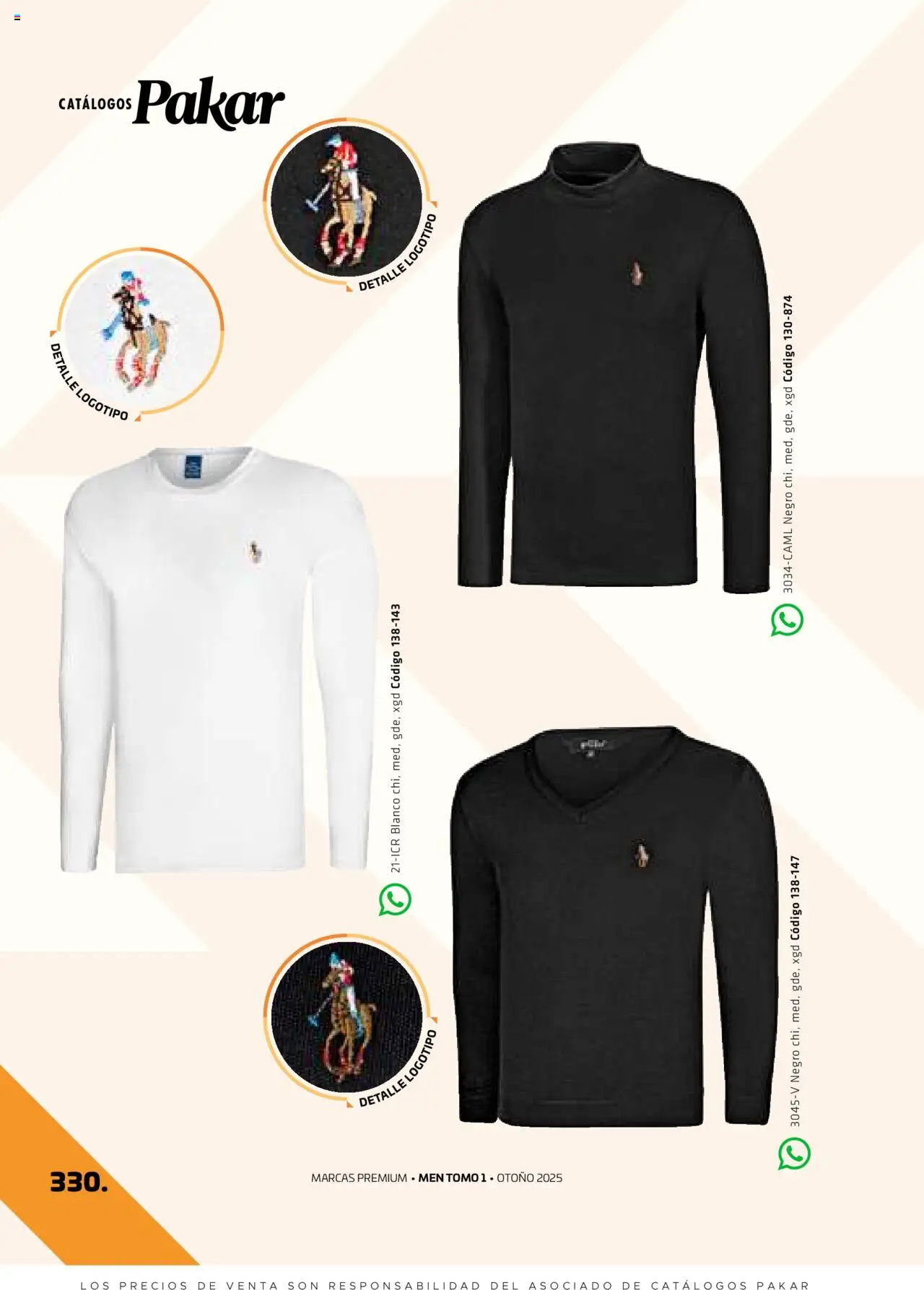 Nuevas ofertas de SC Pakar válidas en toda la República Mexicana desde el 29.08.2025. ¡Encuentra las mejores ofertas en SC Pakar - Catálogo Otoño Men Tomo 1! | Página: 330