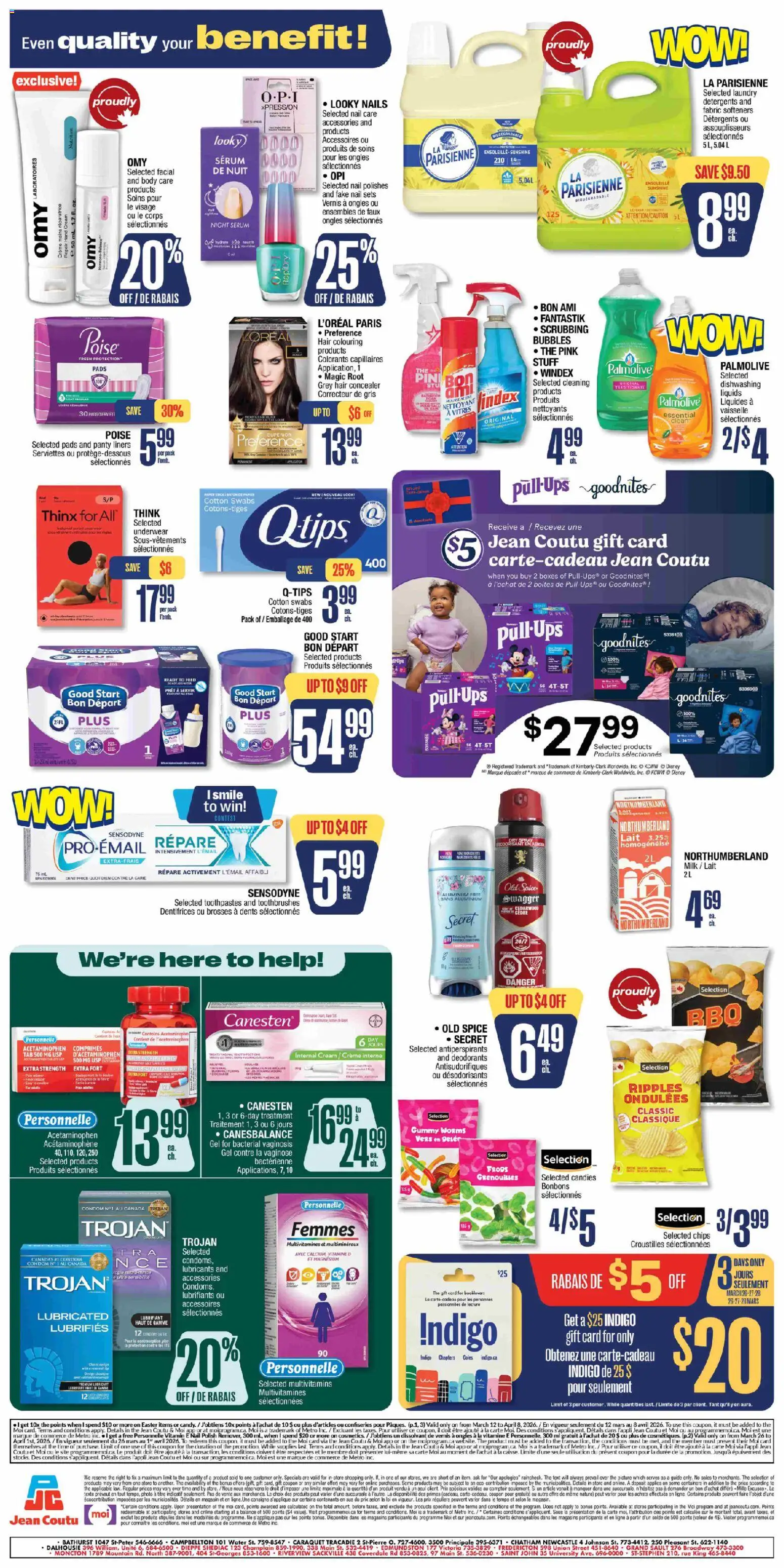Jean Coutu flyer valid from 26.03.2026 | Page: 3 | Products: Cream, Concealer, Hand cream, Milk