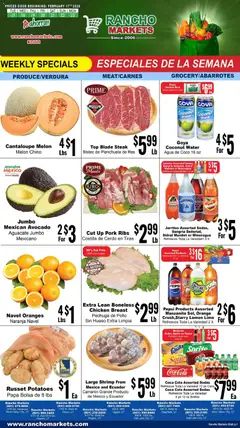 Preview of Rancho Markets weekly ads valid from 17.02.2026