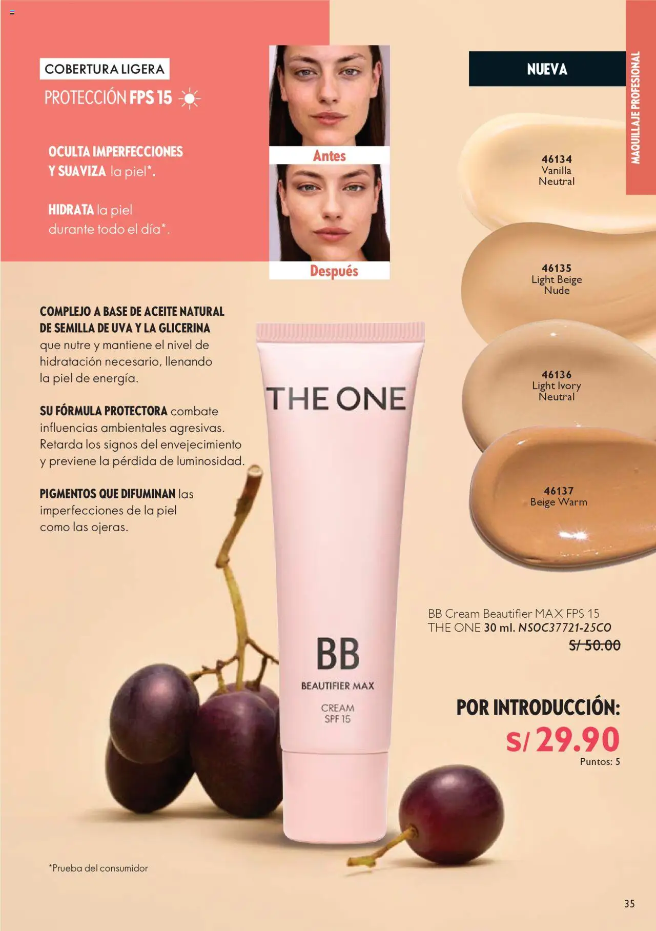 Catálogo Oriflame válido desde 04.10.2025 | Página: 35 | Productos: Aceite, Maquillaje, BB cream