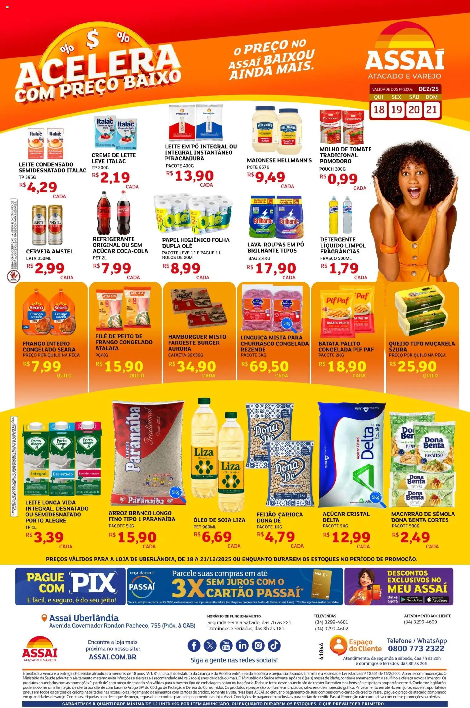 Assaí Atacadista Folheto - válido de 18.12.2025 | Página: 1 | Produtos: Queijo, Batata, Telefone, Papel higiênico