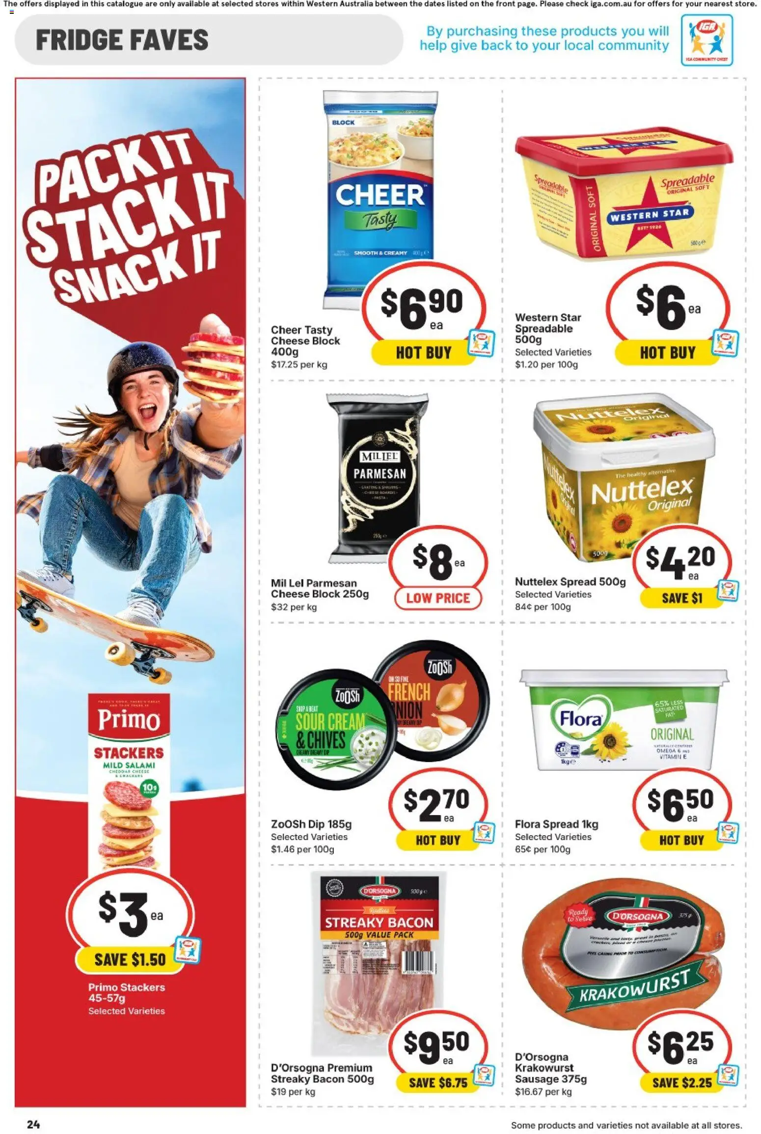 IGA catalogue - valid from 21.01.2026 | Page: 24 | Products: Bacon, Sour cream, Cream, Fridge