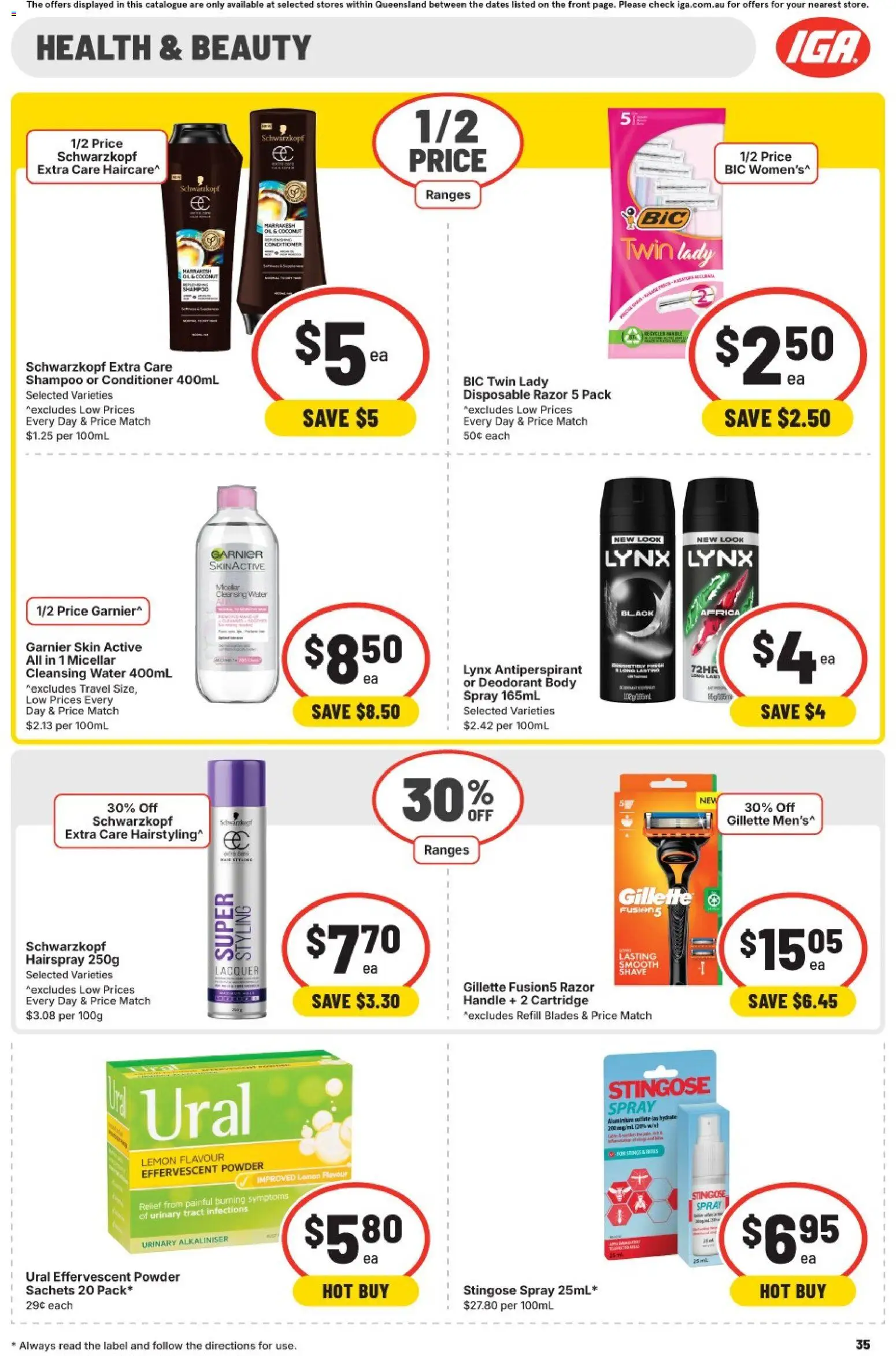 IGA catalogue - valid from 07.01.2026 | Page: 38 | Products: Powder, Shampoo, Antiperspirant, Razor