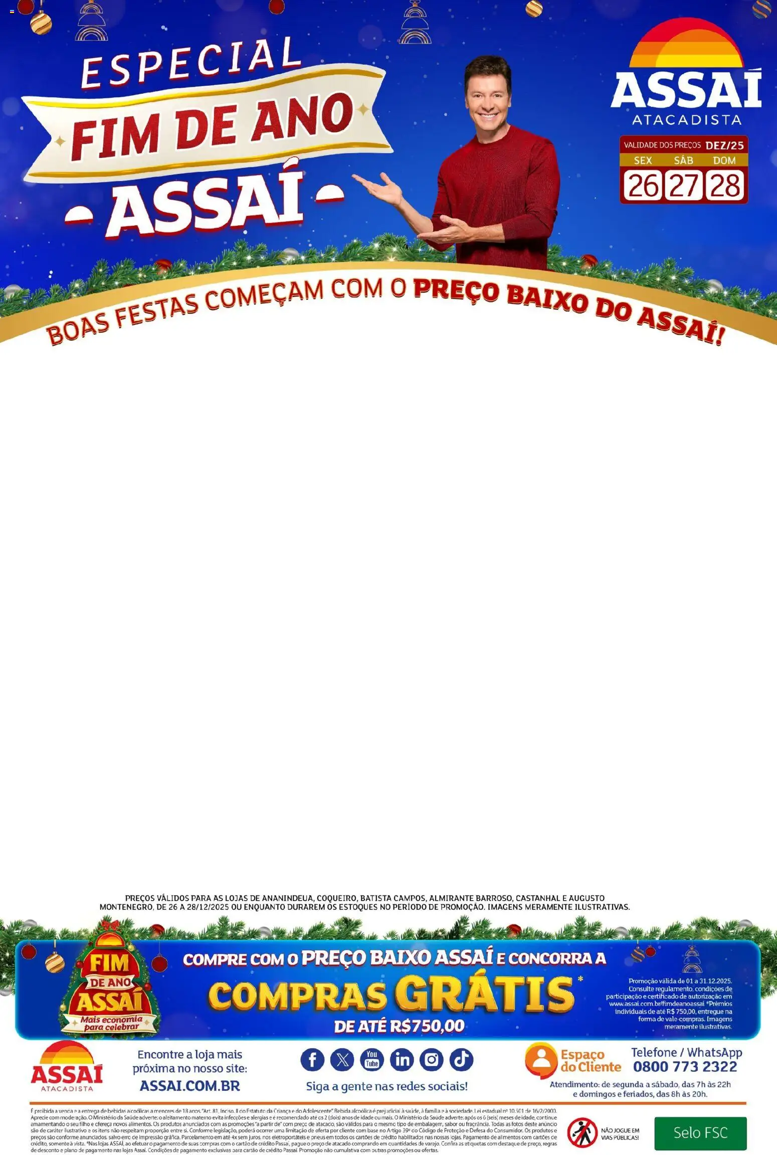 Assaí Atacadista Folheto - válido de 05.04.2026 | Página: 1 | Produtos: Pneus, Base, Bebida, Telefone