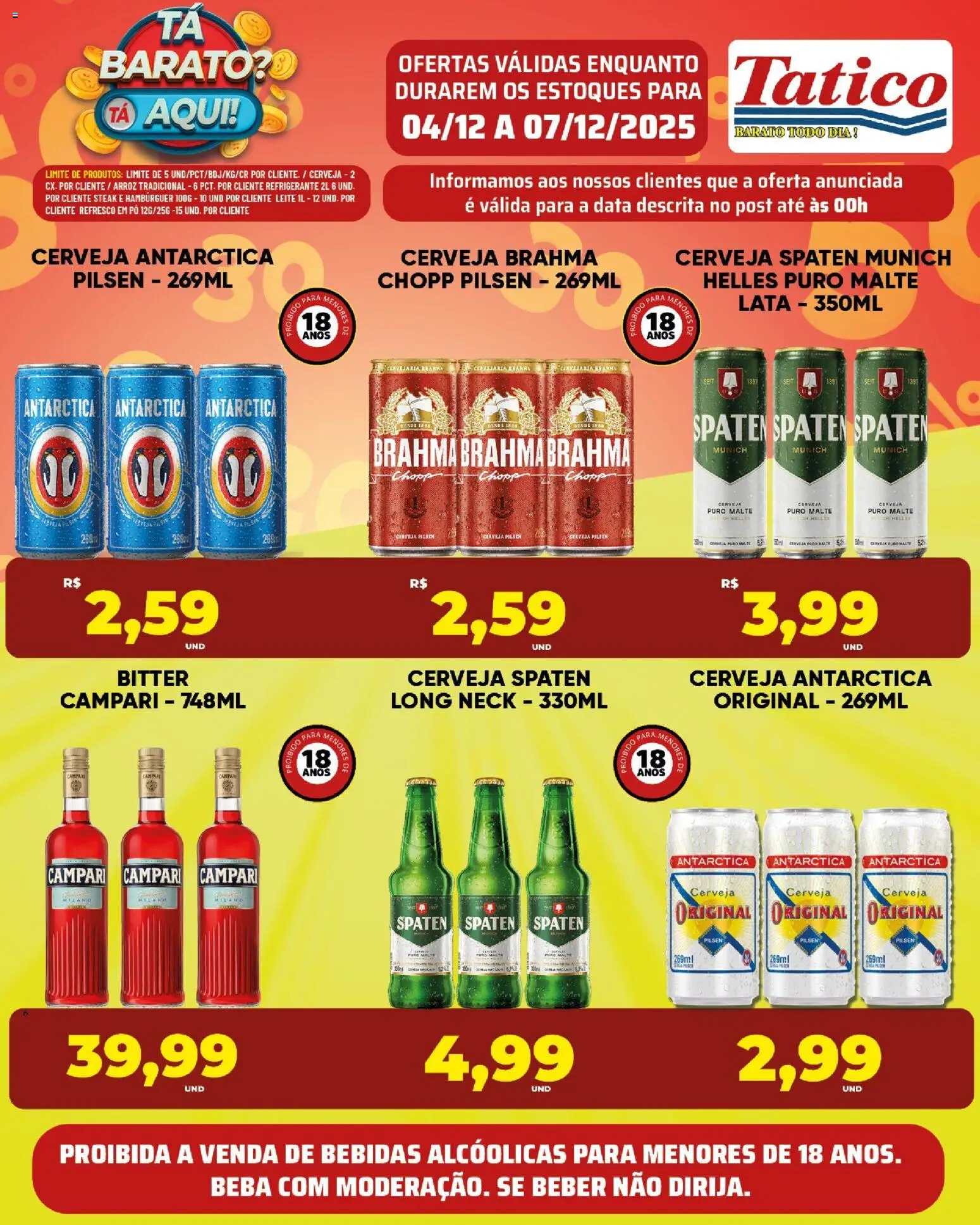 Tatico Folheto - válido de 05.12.2025 | Página: 23 | Produtos: Pó, Leite, Hambúrguer, Refrigerante