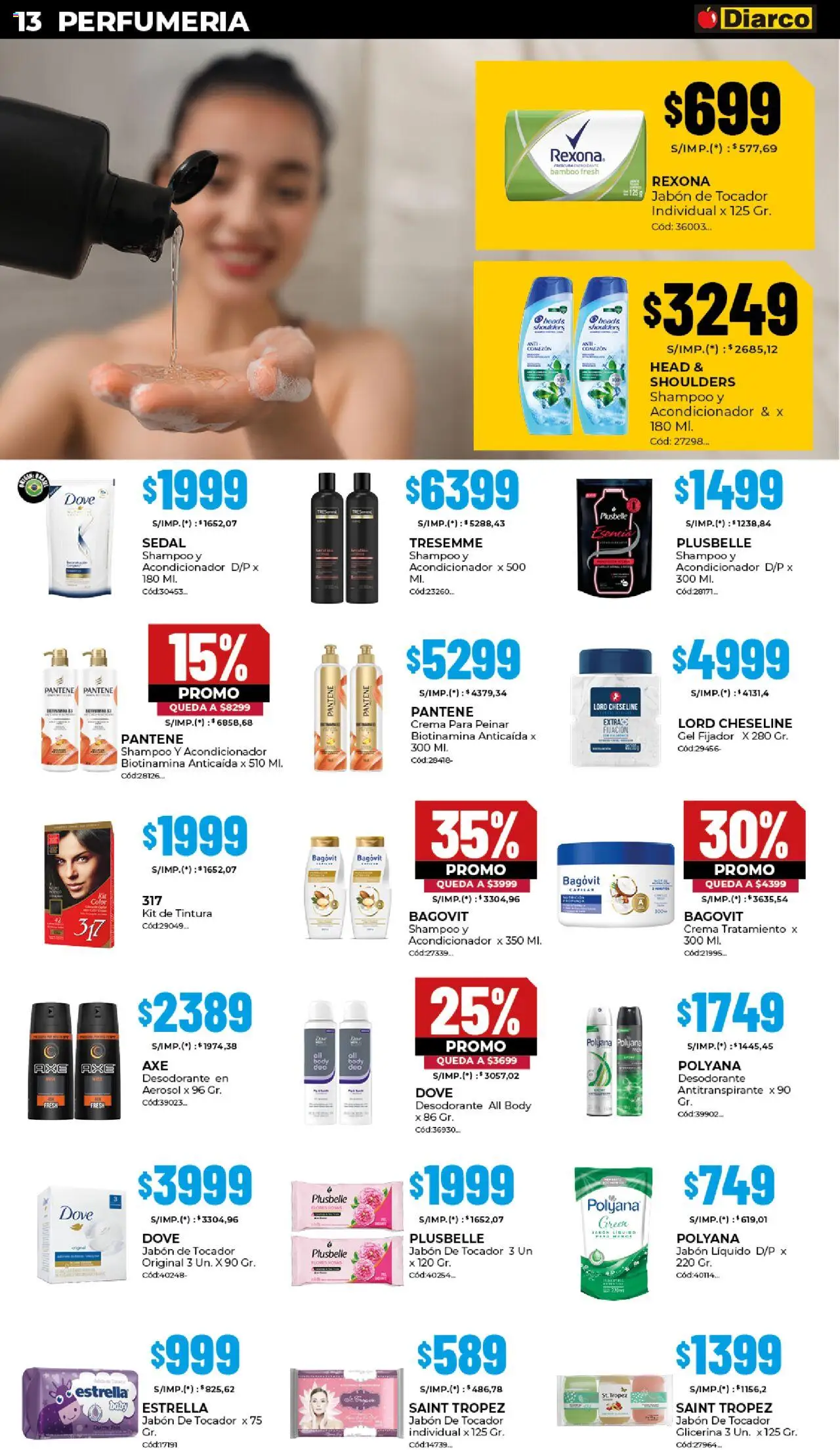 Diarco - Ofertas Gba │ válido desde el 29.09.2025 | Página: 13 | Productos: Body, Individual, Jabón, Desodorante