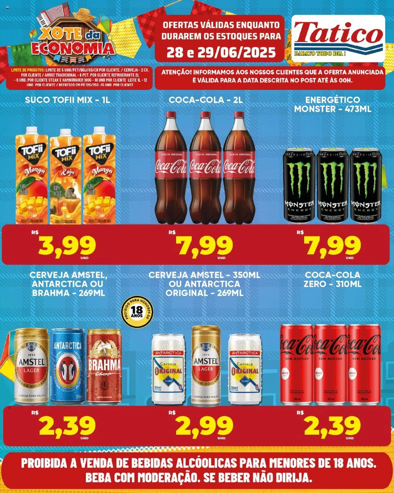 Tatico Folheto - válido de 30.06.2025 | Página: 33 | Produtos: Pó, Cerveja, Açúcar, Monster