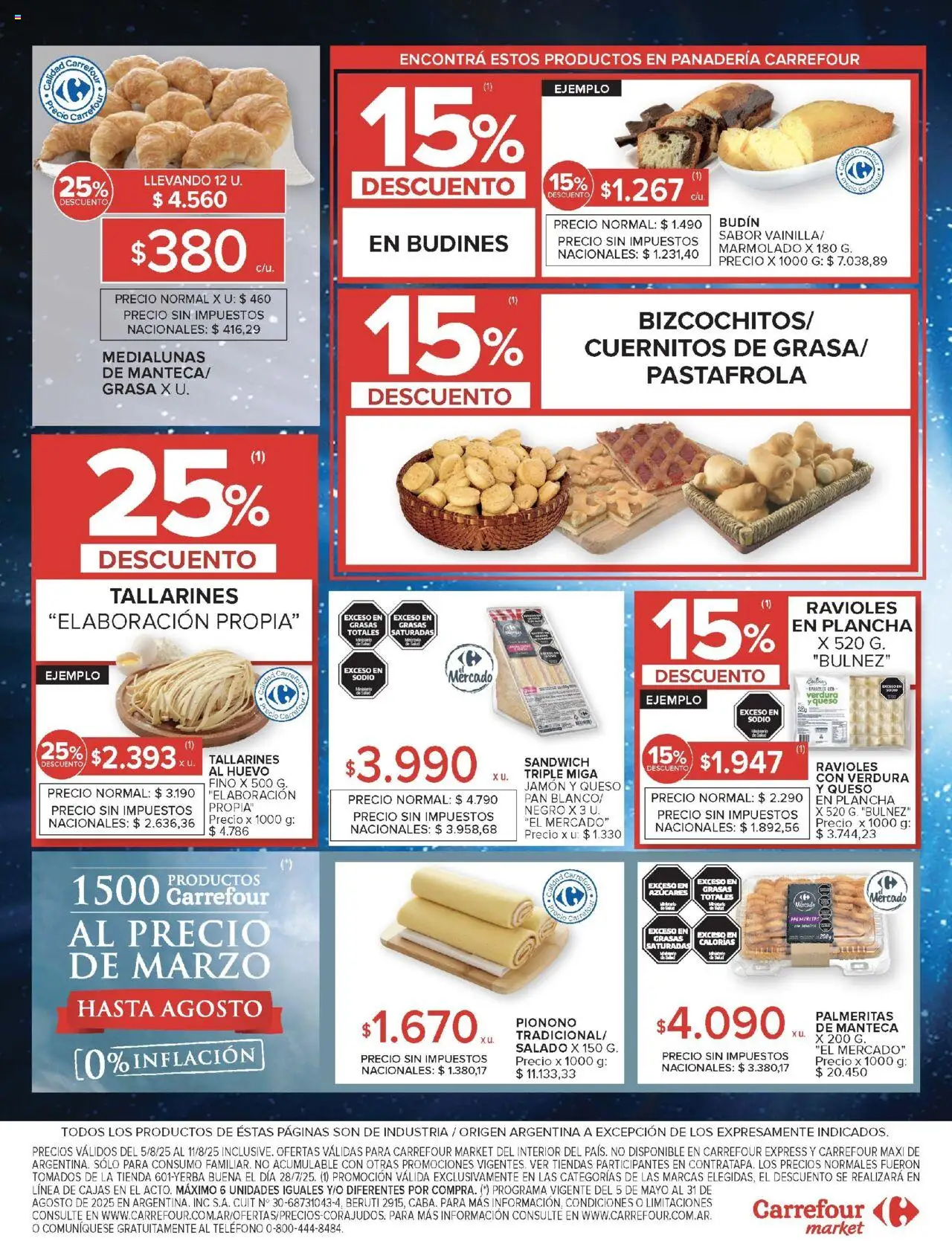 Carrefour Market catálogo - Corrientes │ válido desde el 05.08.2025 | Página: 16 | Productos: Teléfono, Panadería, Manteca, Jamón